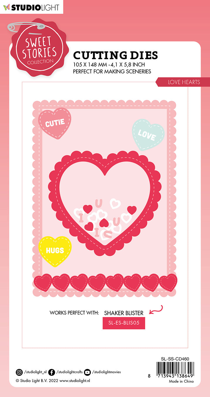 SL Cutting Die Love Hearts Sweet Stories 105x148x1mm 10 PC nr.460