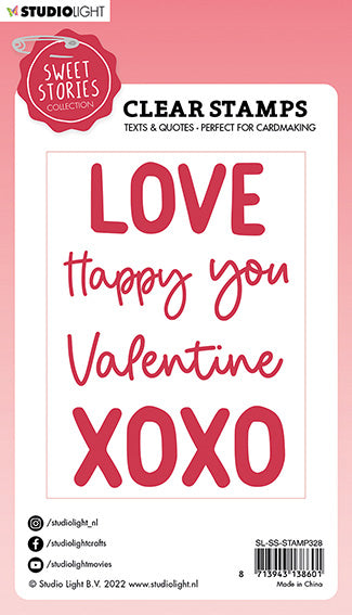 SL Clear Stamp Quotes Large Love You Sweet Stories 148x105x3mm 5 PC nr.328