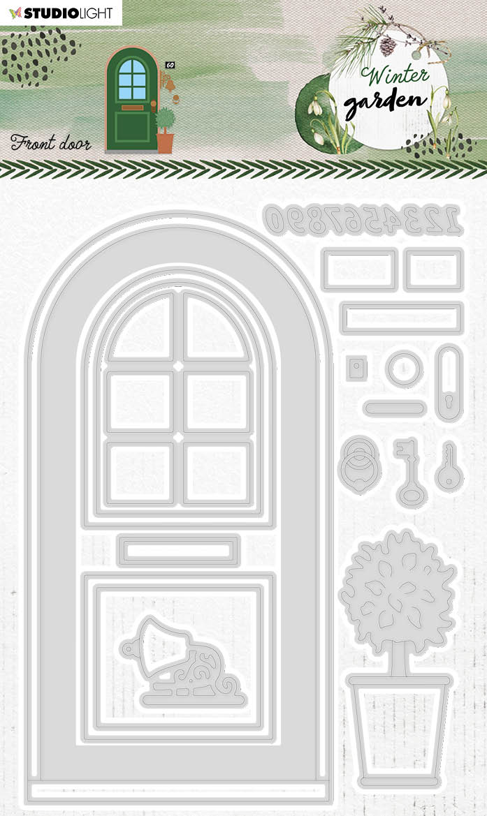 SL Cutting Die Front Door Winter Garden 106x146x1mm 1 PC nr. 152