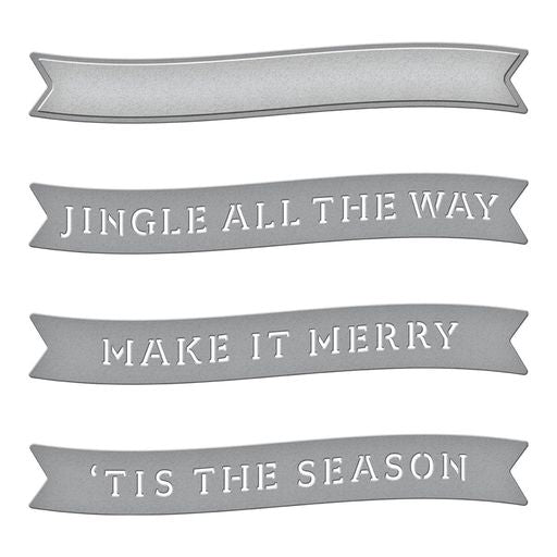 Make It Merry Sentiments Etched Dies from the Make It Merry Collection