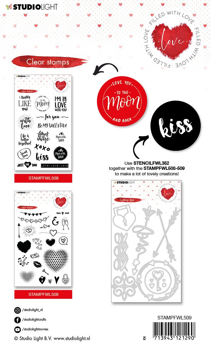 Clear Stamp Love texts Filled With love nr.509