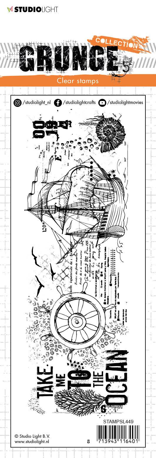 Stamp 210 x 74 mm Grunge Collection 4.0, nr.449