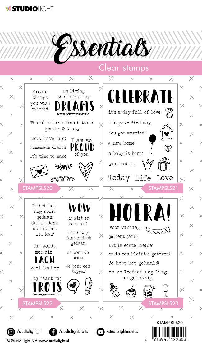 Clear Stamp Text EN Dreams Essentials 105x148mm nr.520