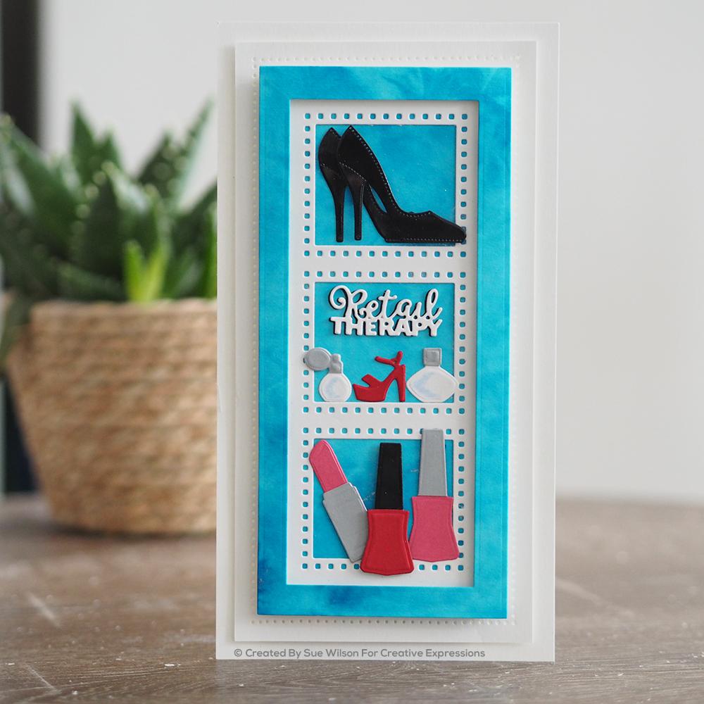 Sue Wilson Slimline Decorative Rectangle Aperture Trio Craft Die