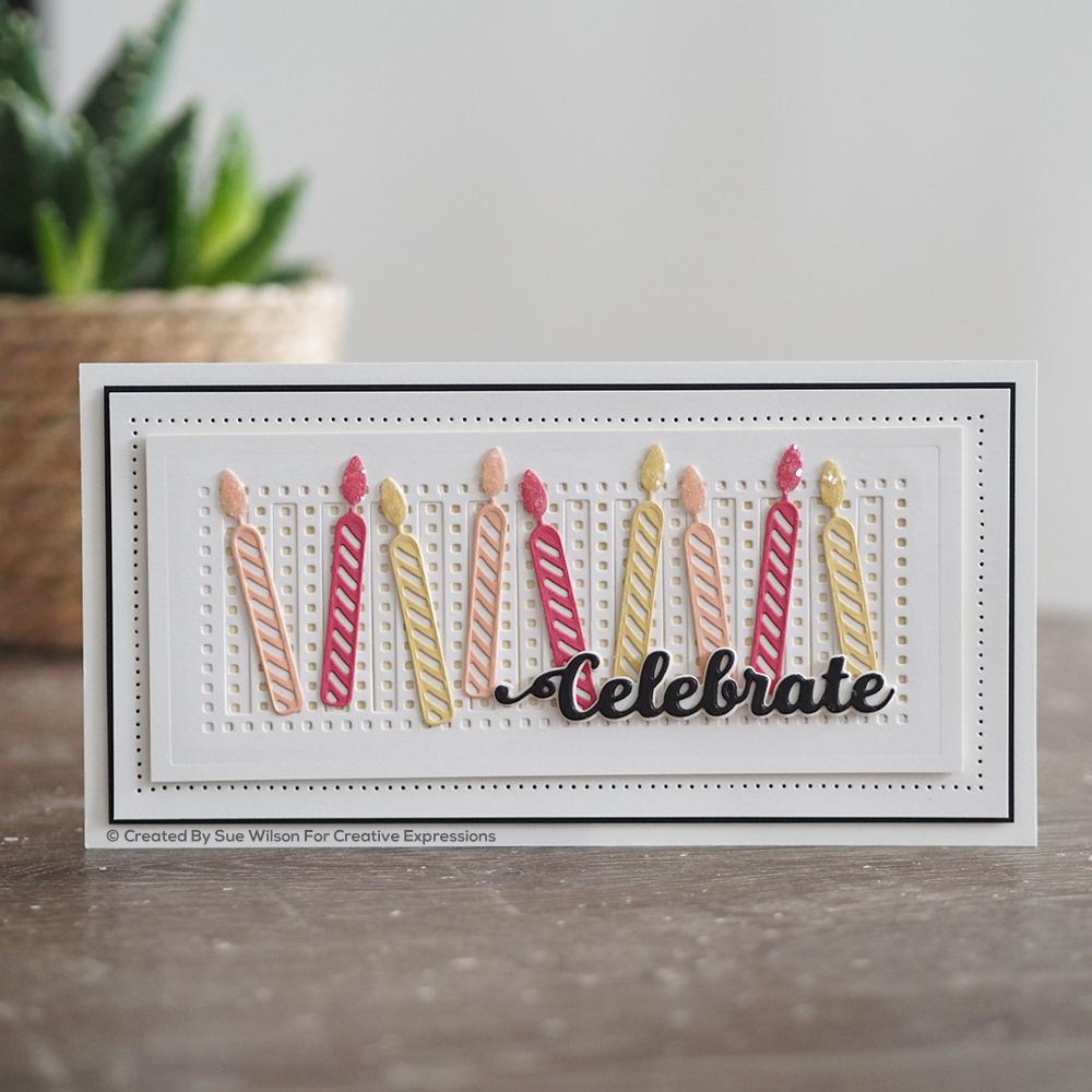 Sue Wilson Slimline Decorative Squared Stripes Craft Die