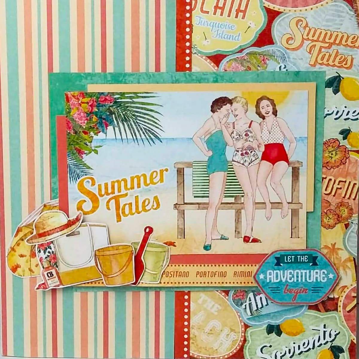 Ciao Bella Summer Tales Patterns Pad 12"x12" 8/Pkg