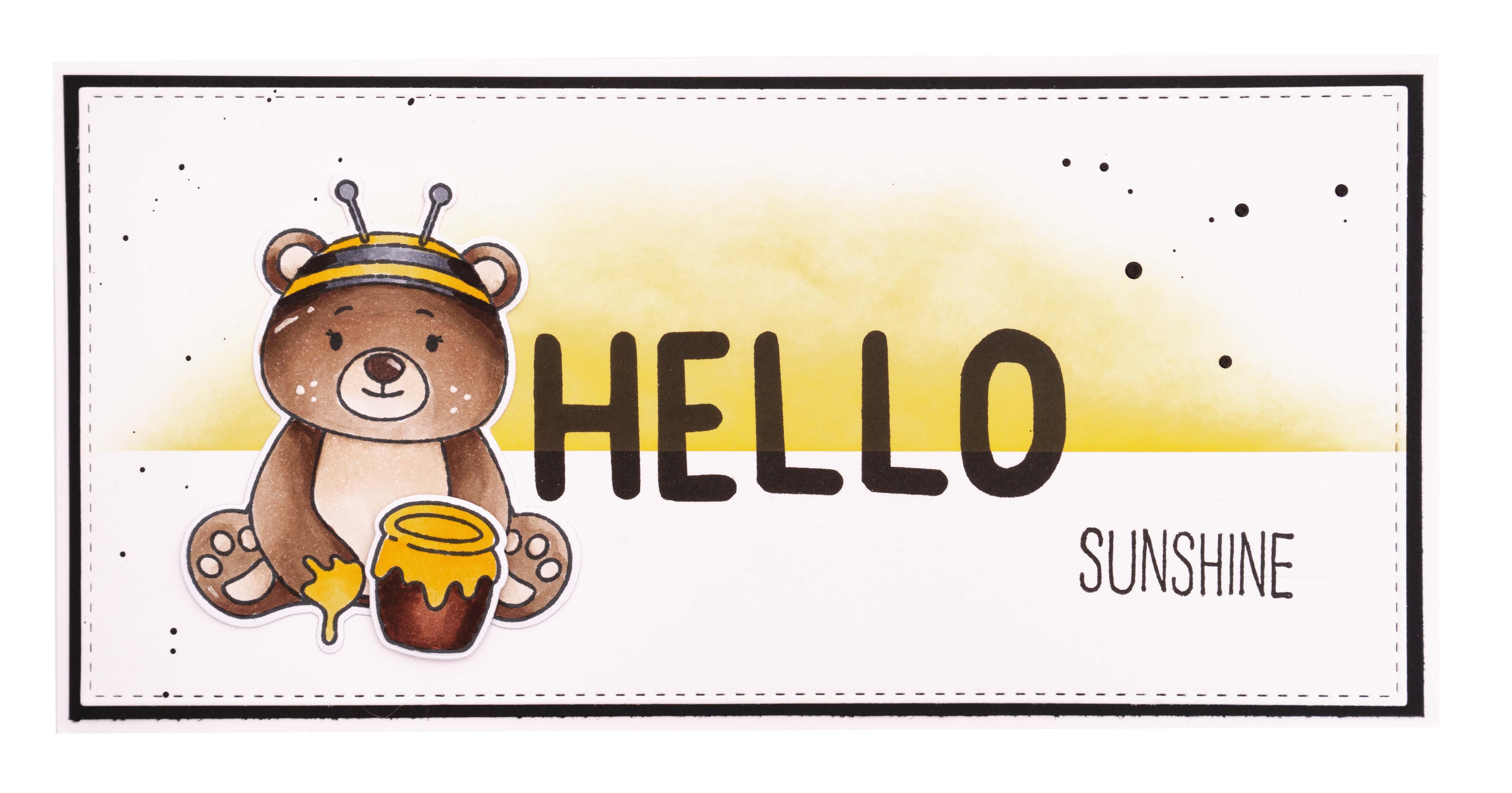 SS Clear Stamp Quotes Large Hello Spring Sweet Stories 105x148x3mm 4 PC nr.214
