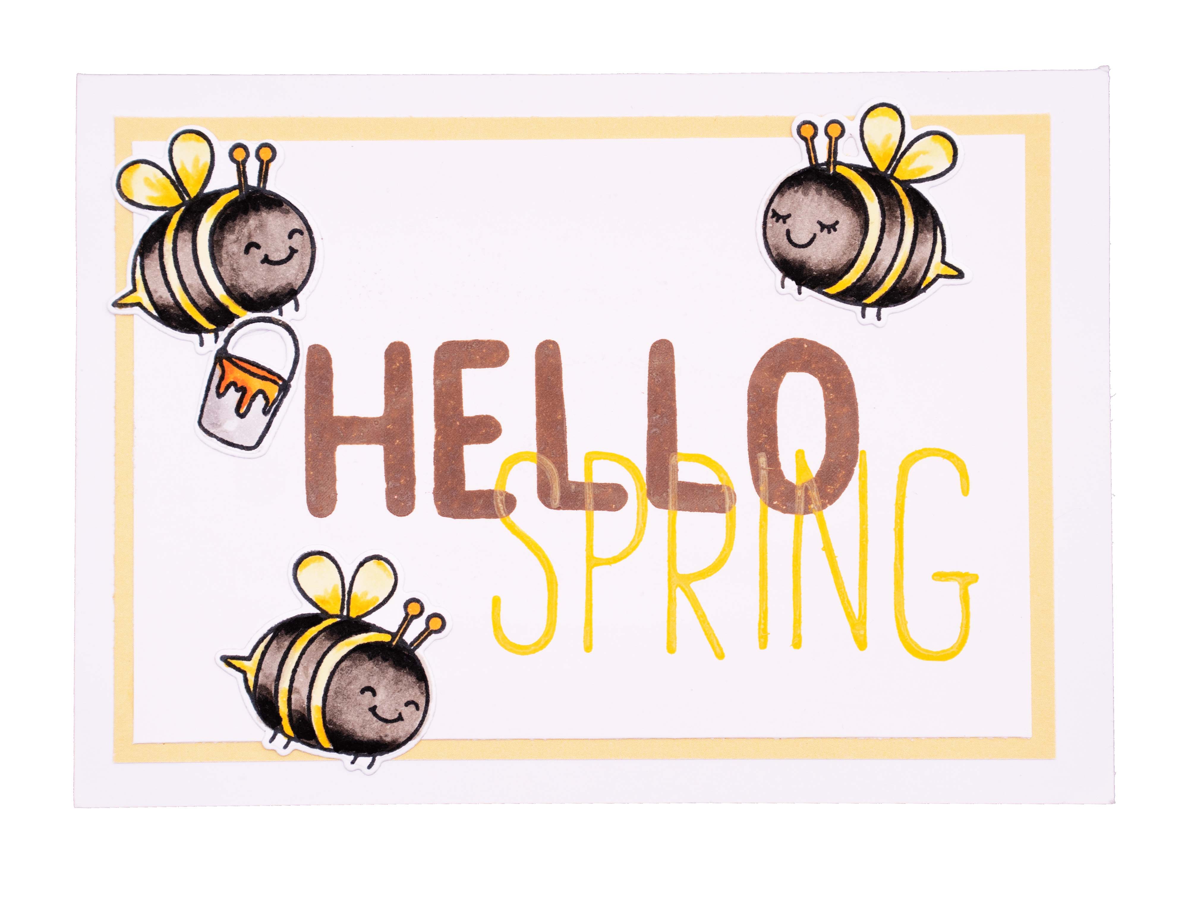 SS Clear Stamp Quotes Large Hello Spring Sweet Stories 105x148x3mm 4 PC nr.214