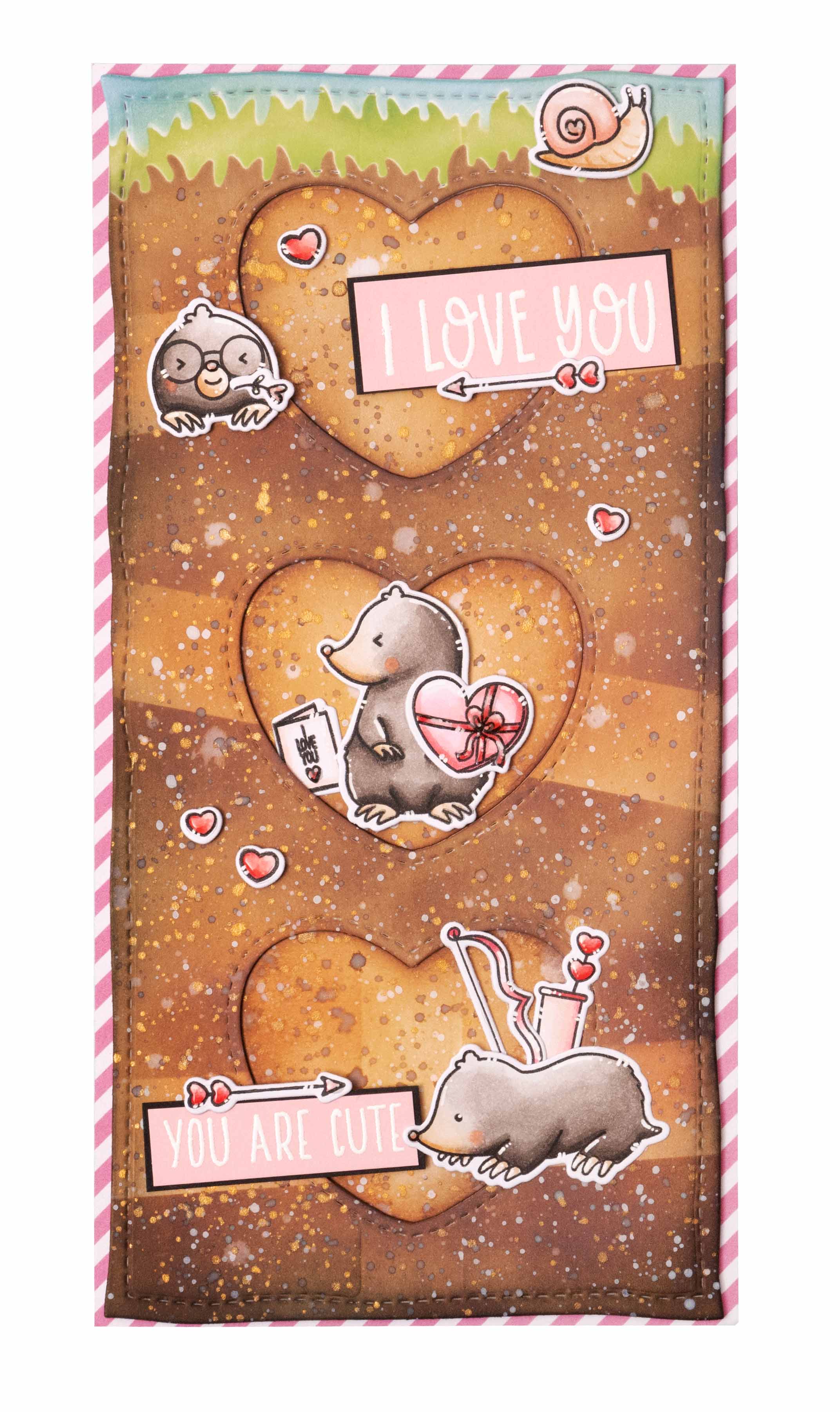 SL Cutting Die Slimline Hearts Sweet Stories 105x210x1mm 4 PC nr.458