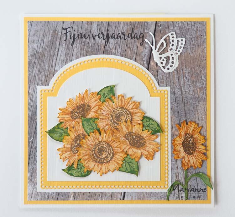 Marianne Design Stamps Tiny's Layered Sunflower