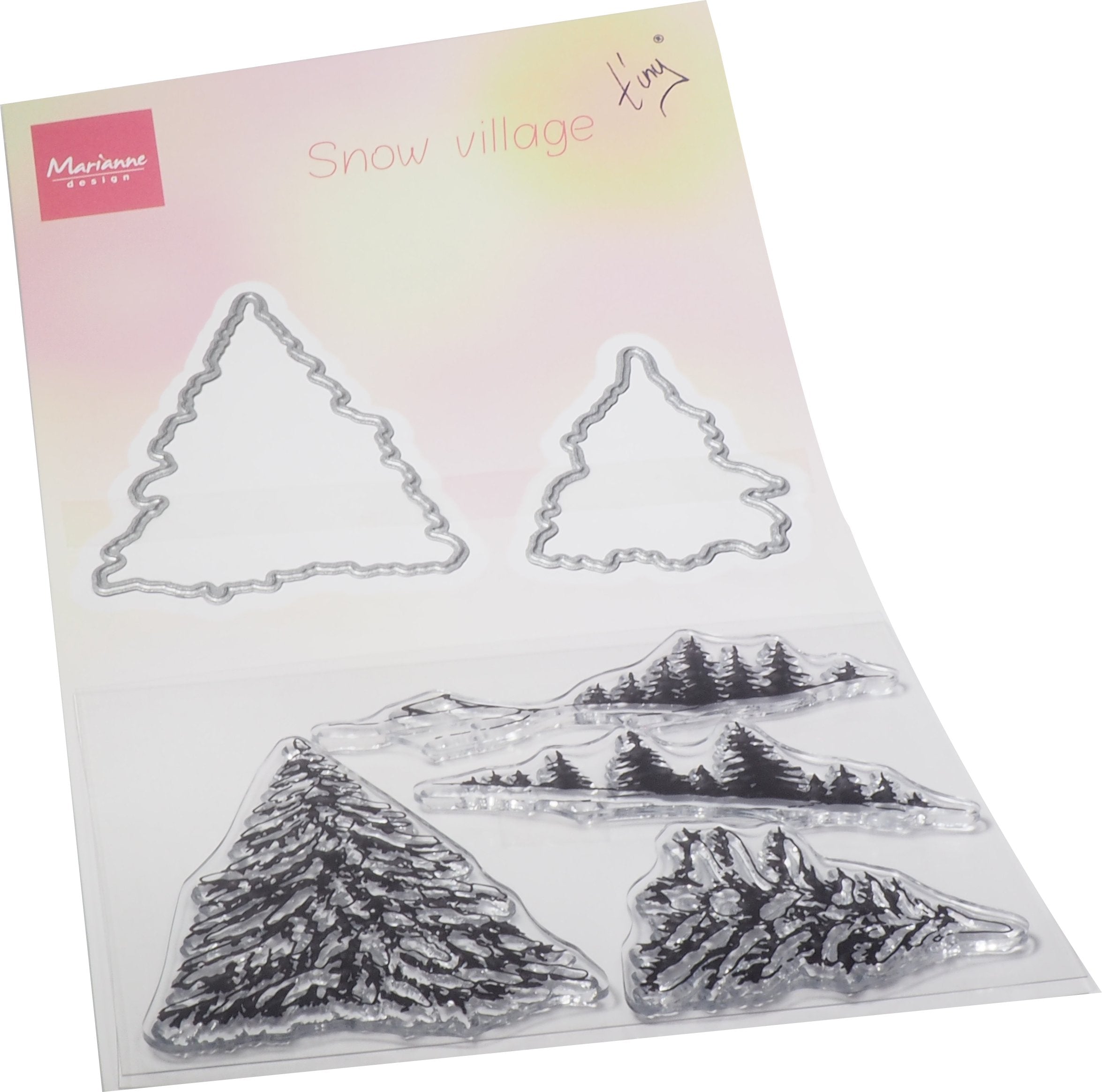 Marianne Design Tiny's Snow Village Stamp & Die Set