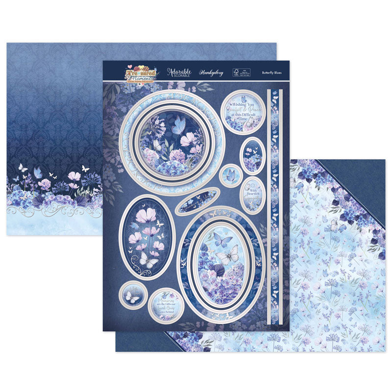 Butterfly Blues Luxury Topper Set