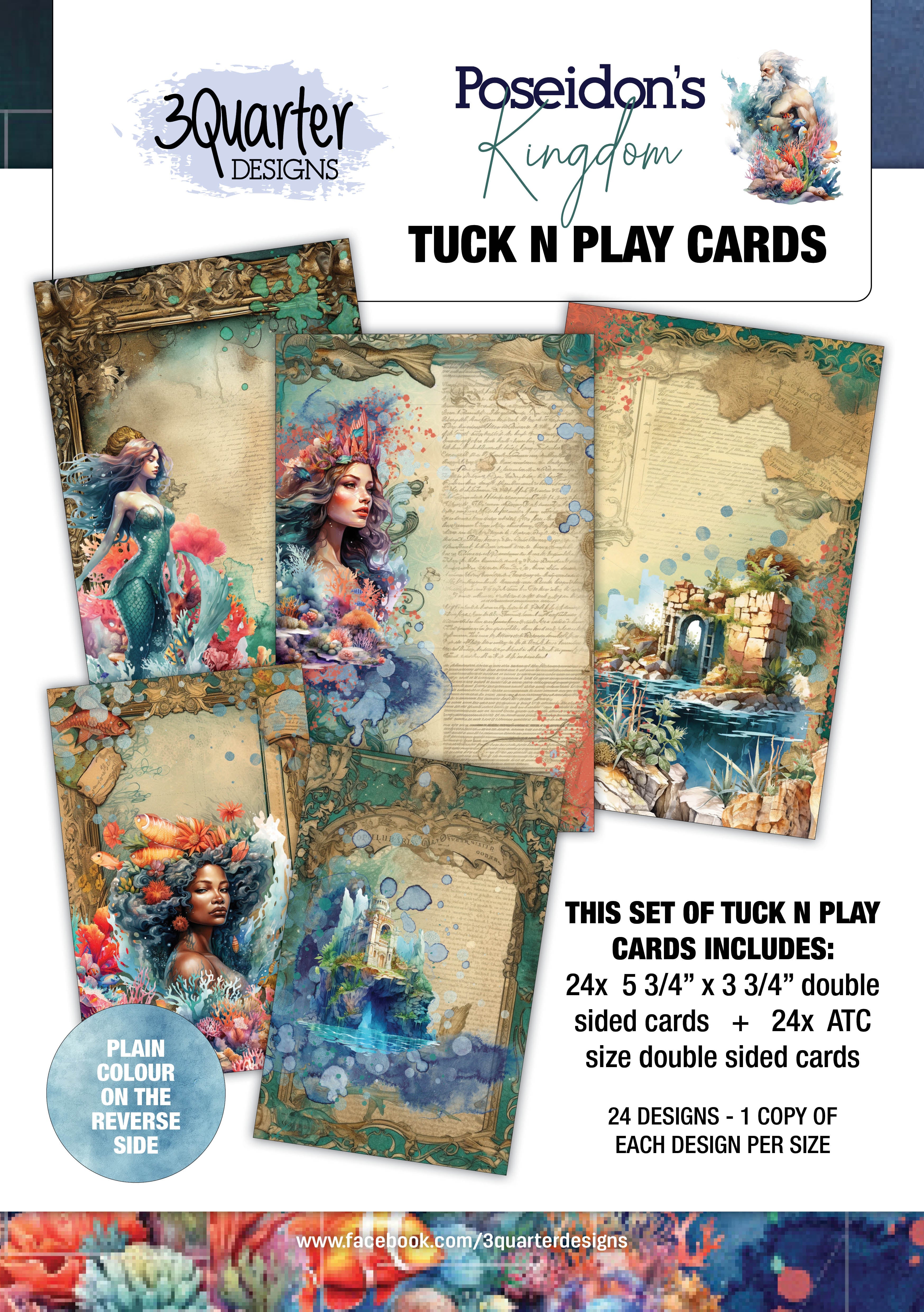 3Quarter Designs Poseidon's Kingdom Tuck N Play Cards