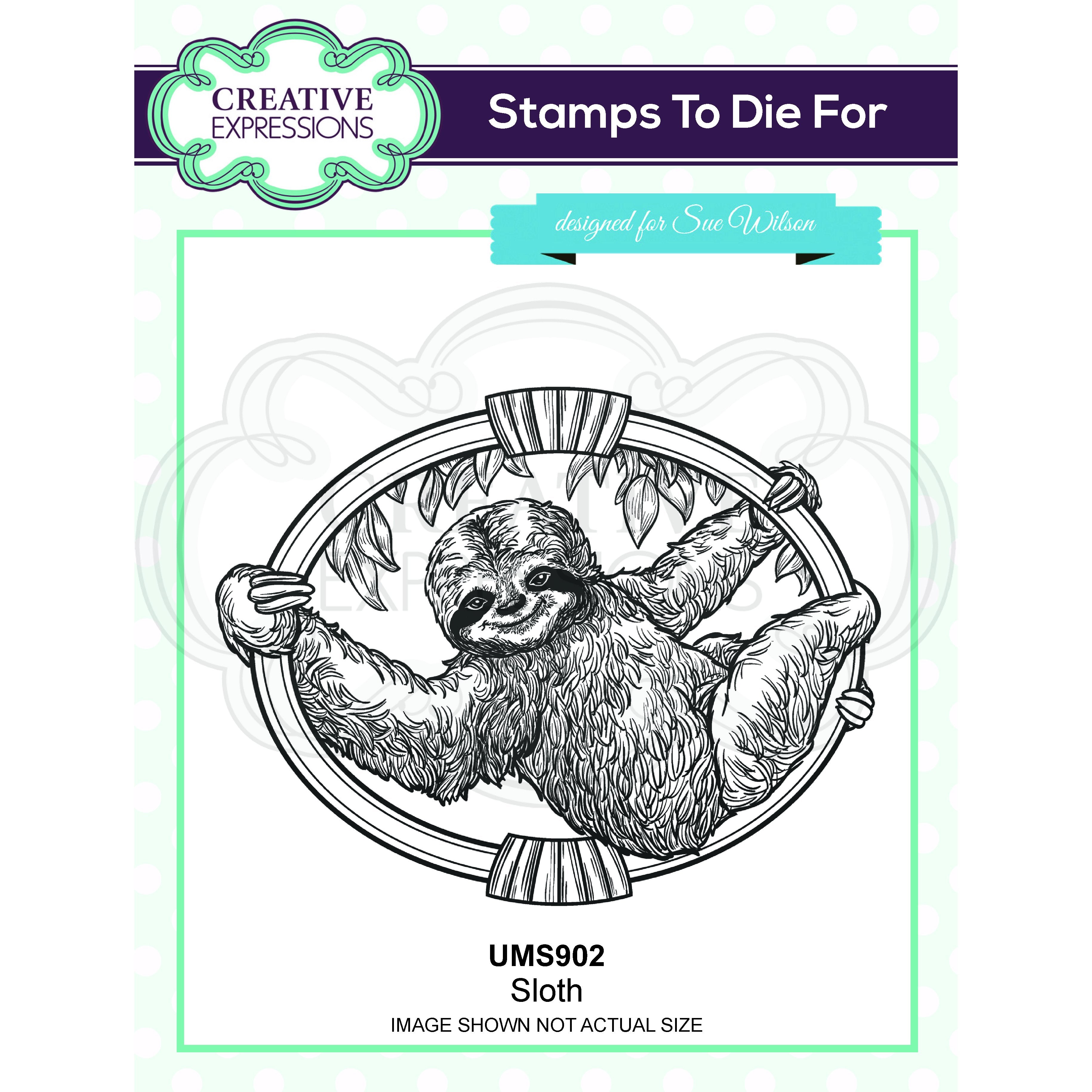 Sloth Pre Cut Stamp Co-ords with CED1313