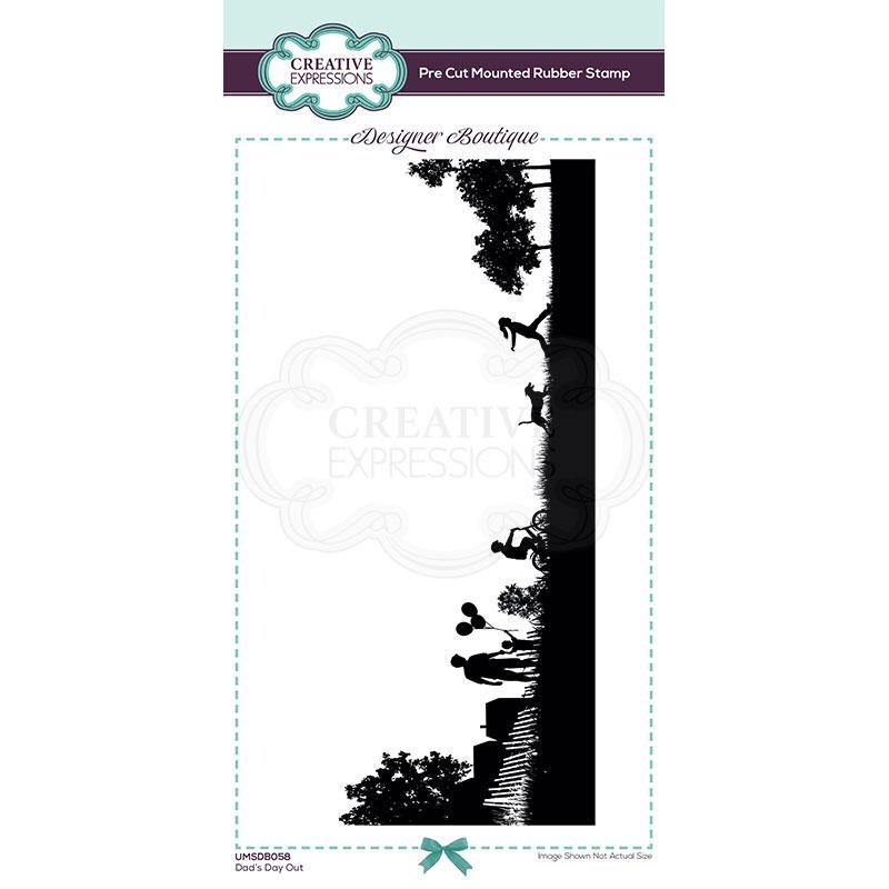 Creative Expressions Designer Boutique Collection Dad's Day Out DL Pre Cut Rubber Stamp