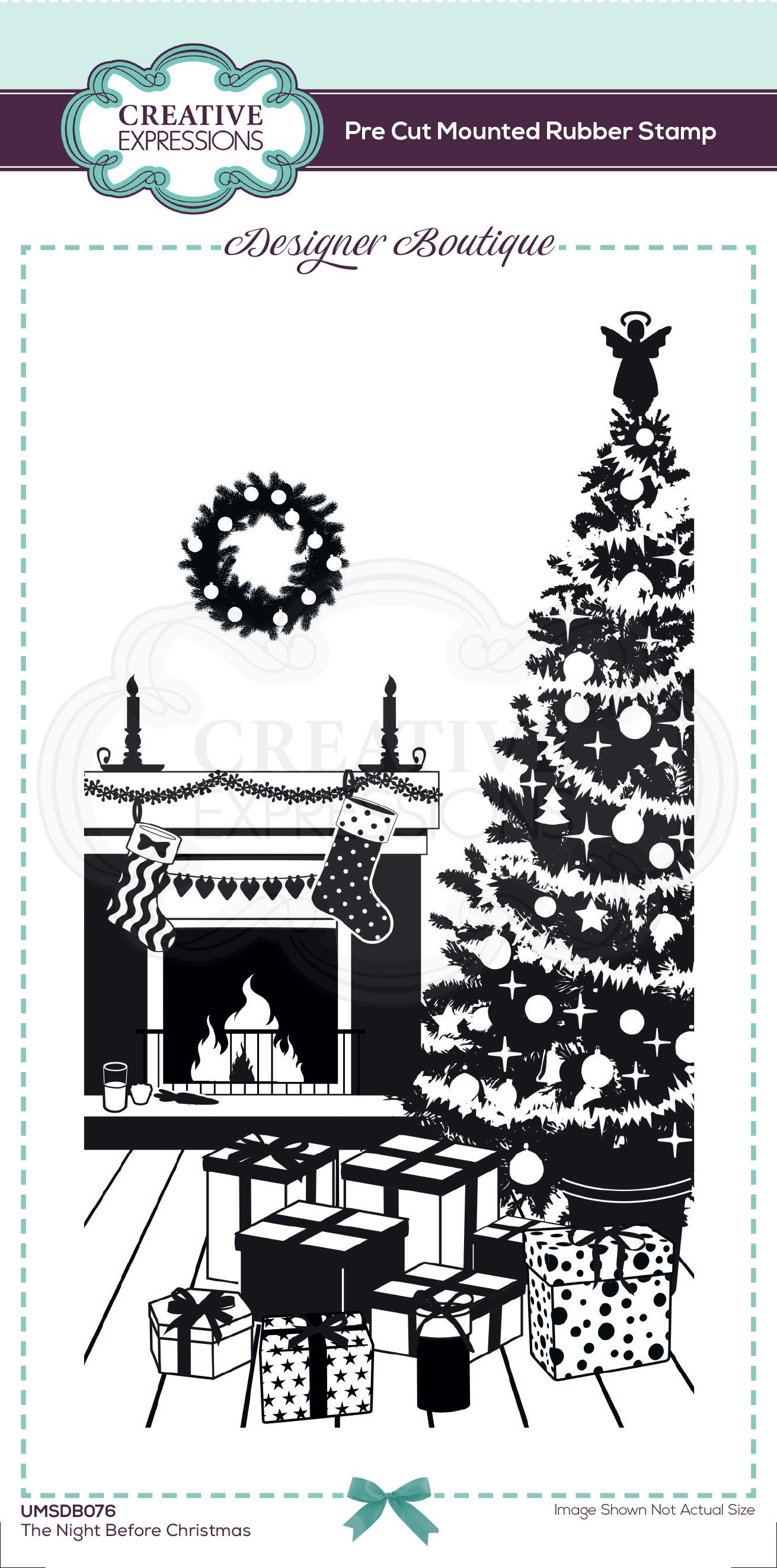 Creative Expressions Designer Boutique Collection The Night Before Christmas DL Pre Cut Rubber Stamp