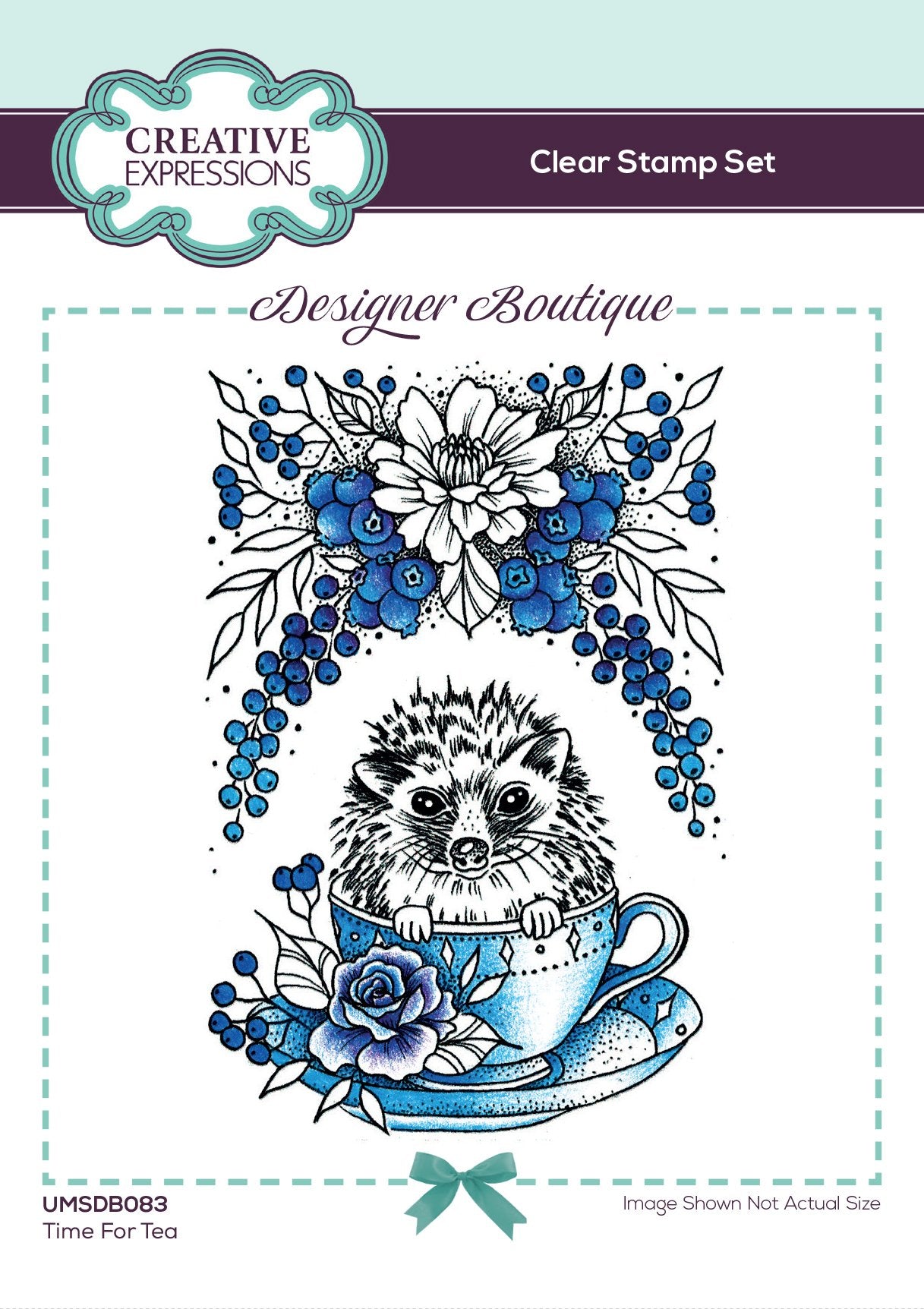 Creative Expressions Designer Boutique Collection Time For Tea A6 Clear Stamp Set