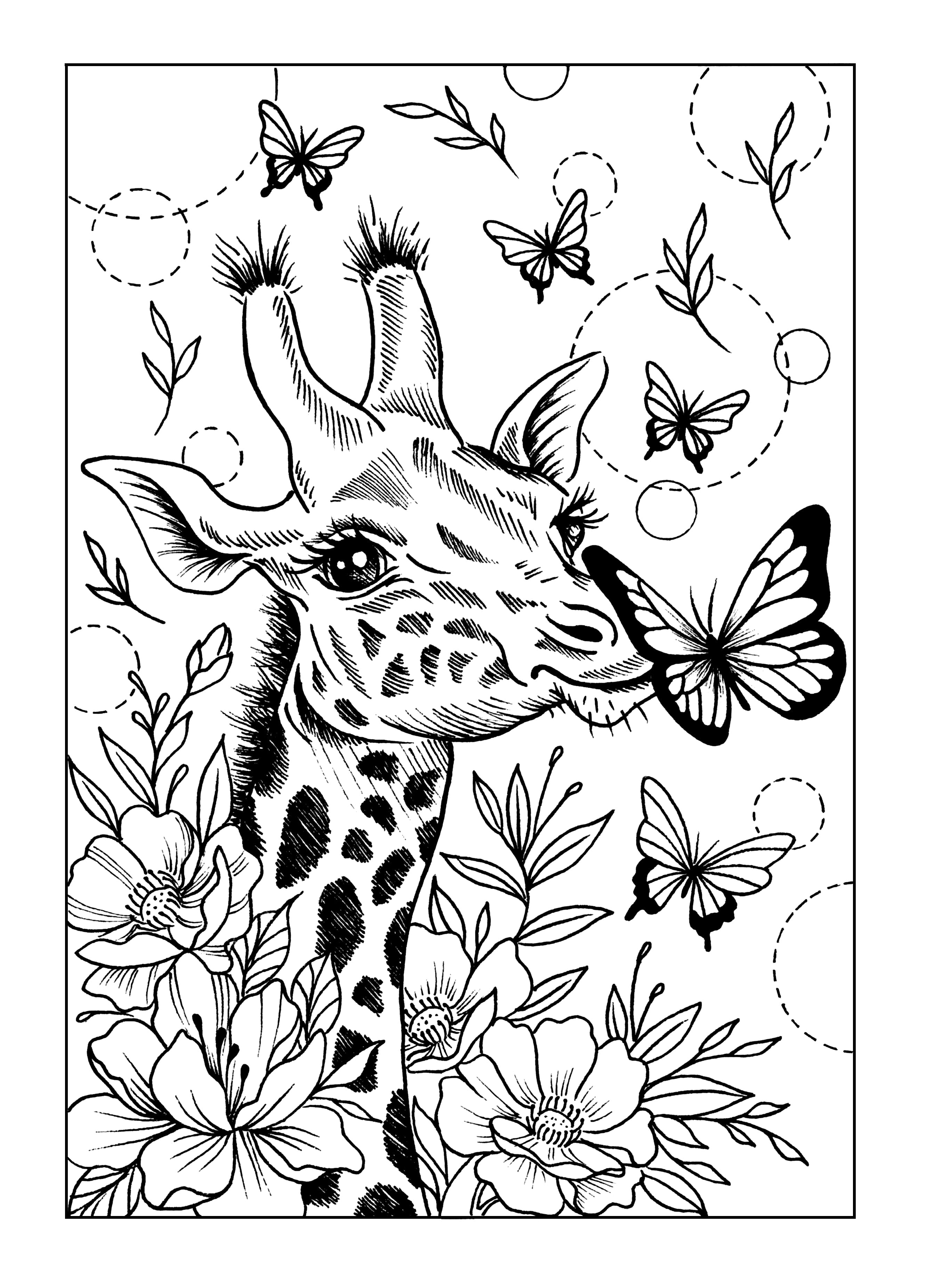 Creative Expressions Designer Boutique Giraffe Kisses 6 in x 4 in Clear Stamp Set