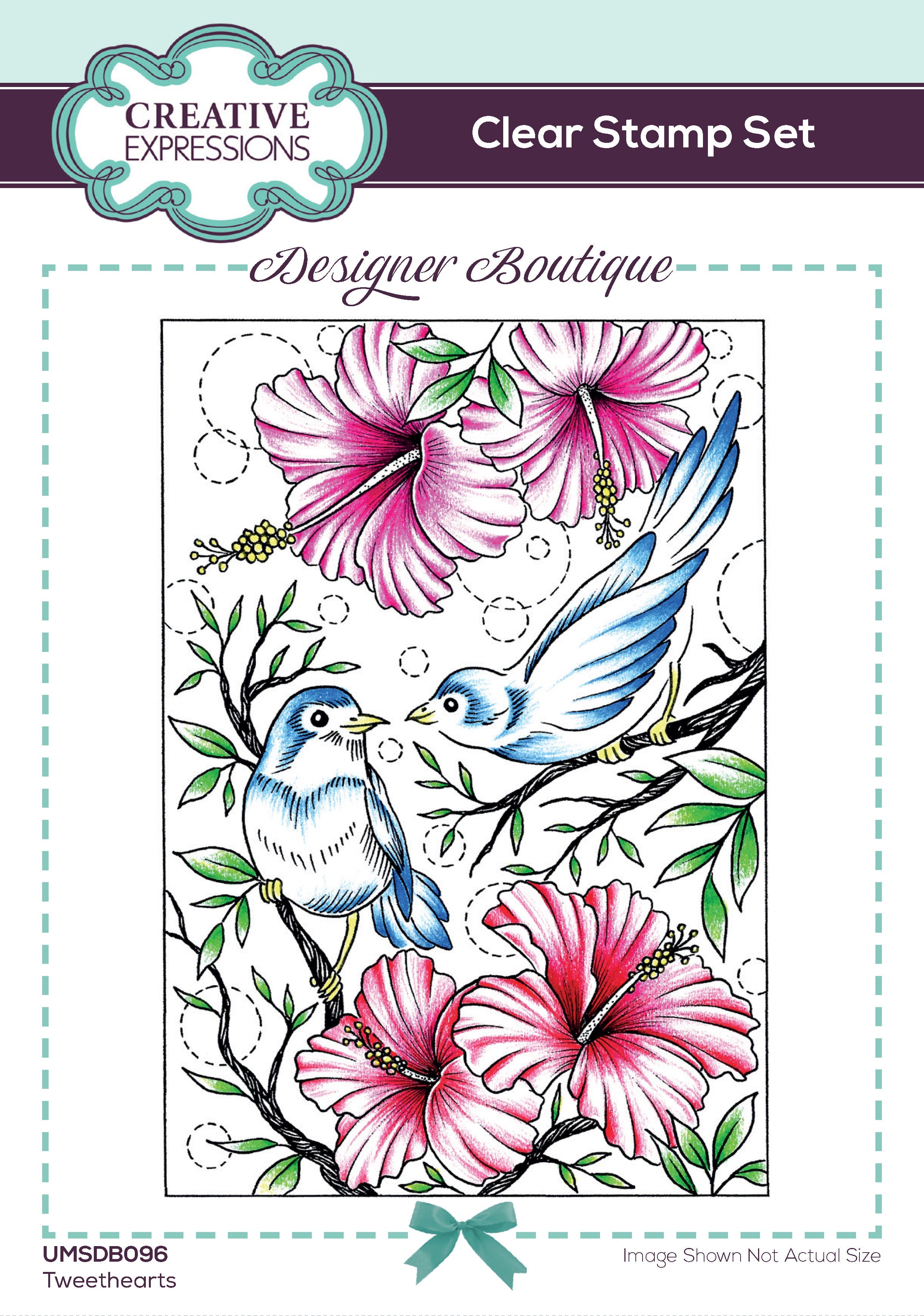 Creative Expressions Designer Boutique Tweethearts 6 in x 4 in Clear Stamp Set