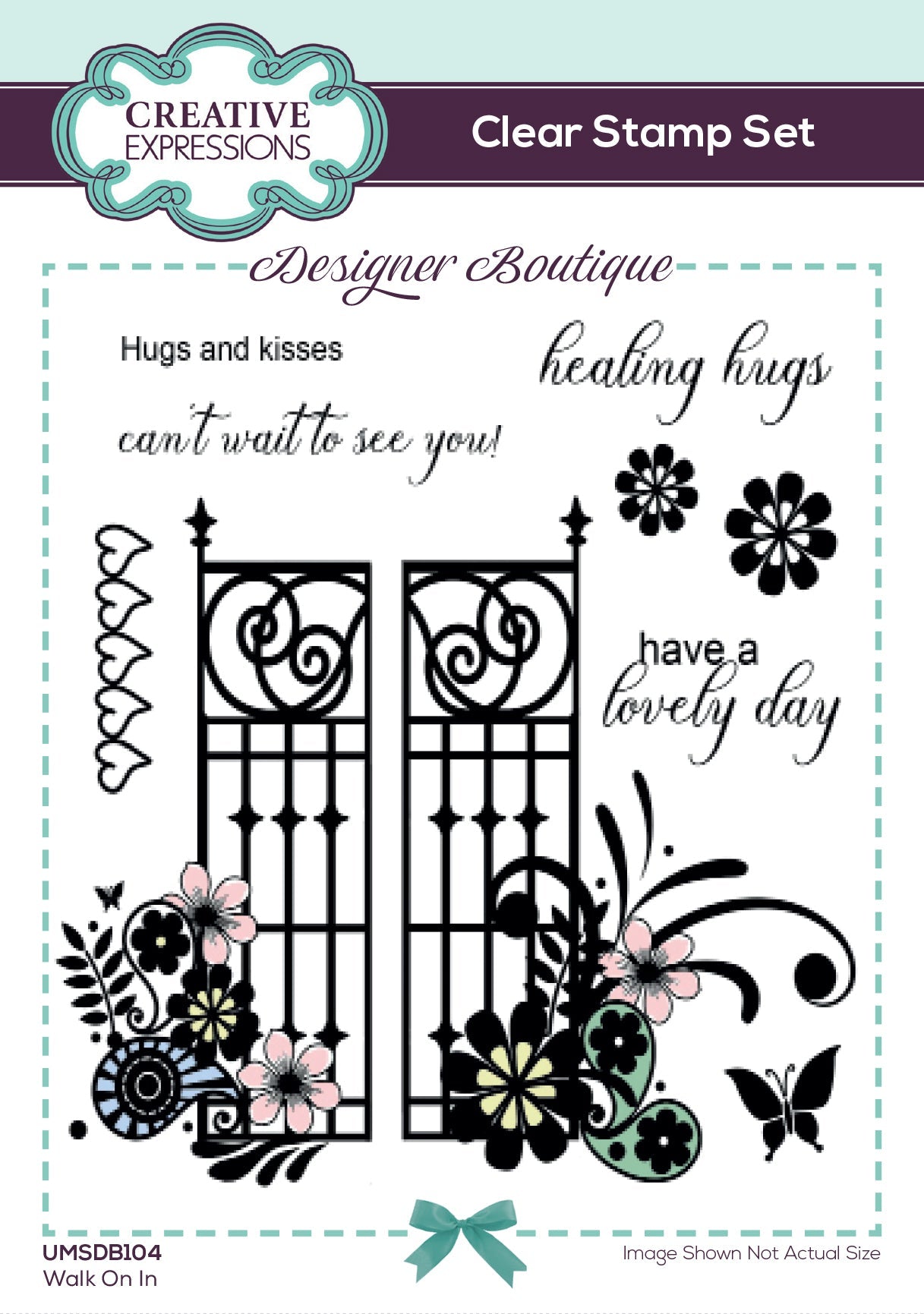 Creative Expressions Designer Boutique Walk On In 6 in x 4 in Clear Stamp Set