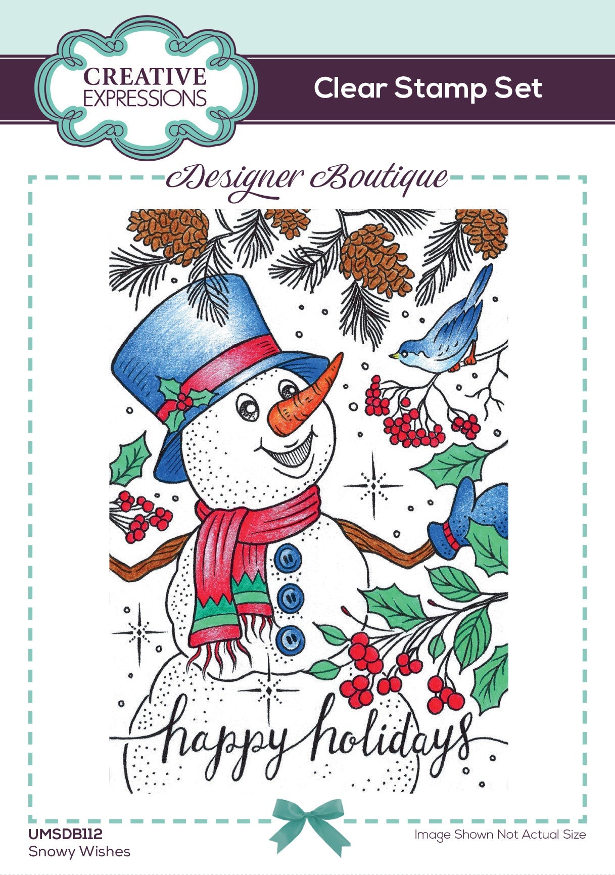 Creative Expressions Designer Boutique Snowy Wishes 6 in x 4 in Clear Stamp Set