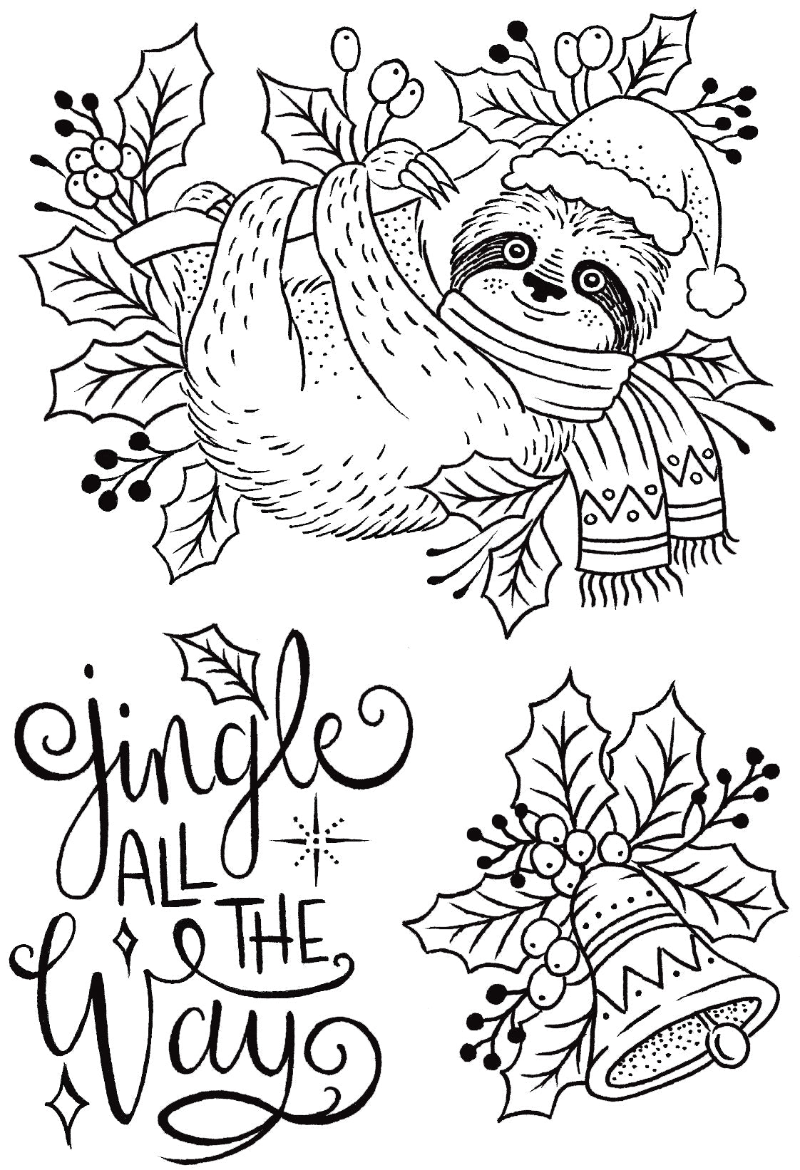 Creative Expressions Designer Boutique Jingle All The Way 6 in x 4 in Clear Stamp Set