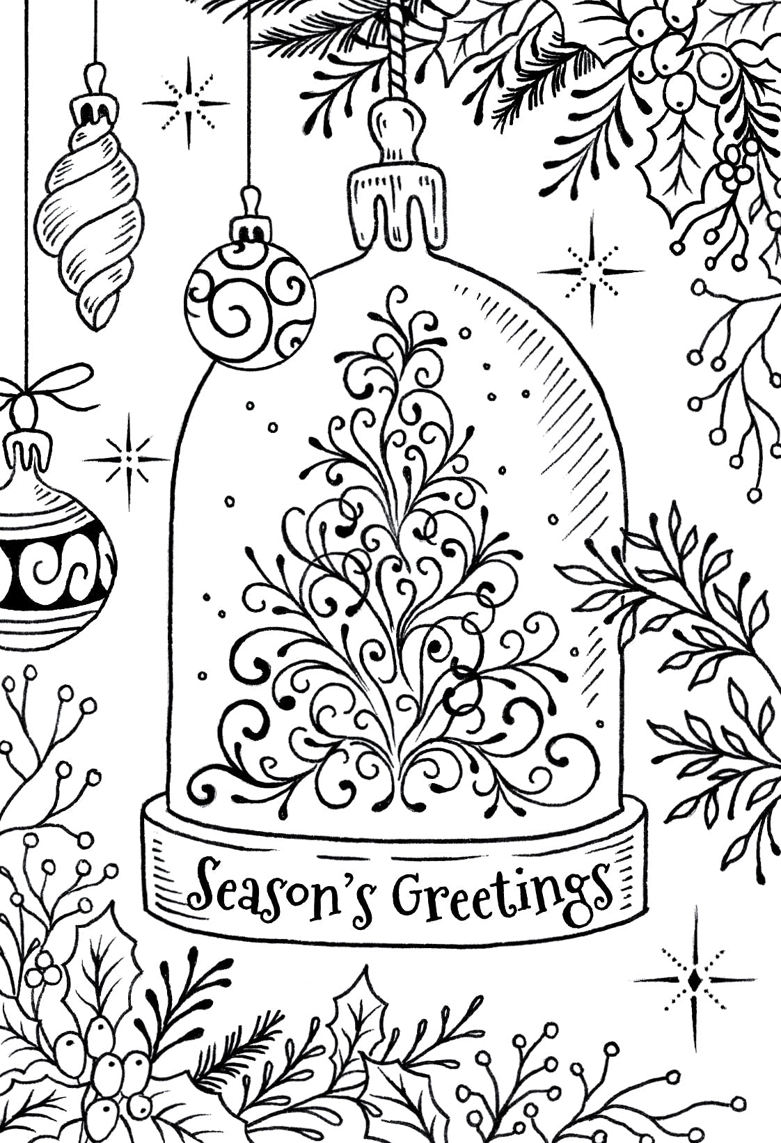 Creative Expressions Designer Boutique Snow Dome 6 in x 4 in Clear Stamp Set