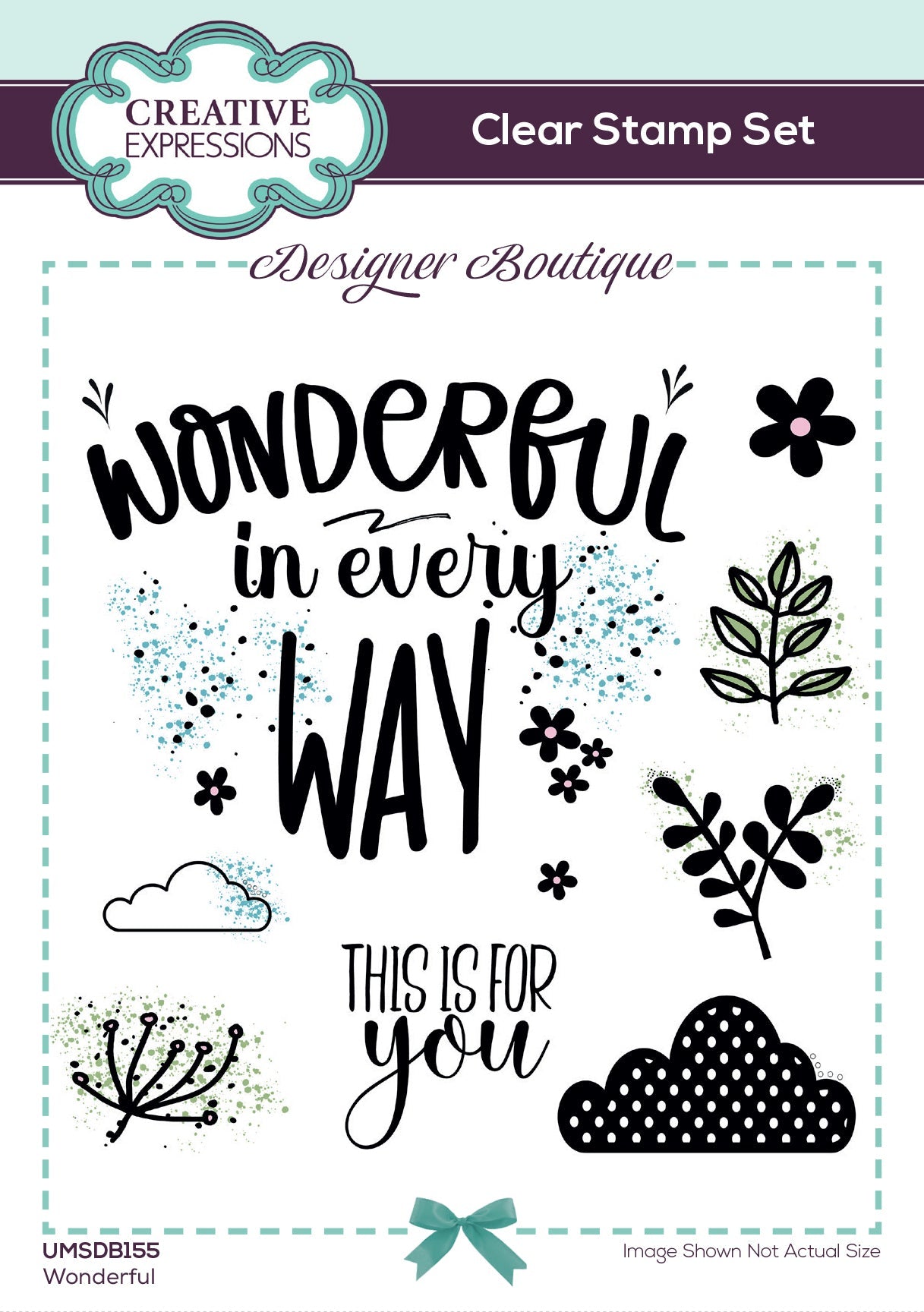 Creative Expressions Designer Boutique Wonderful 6 in x 4 in Stamp Set