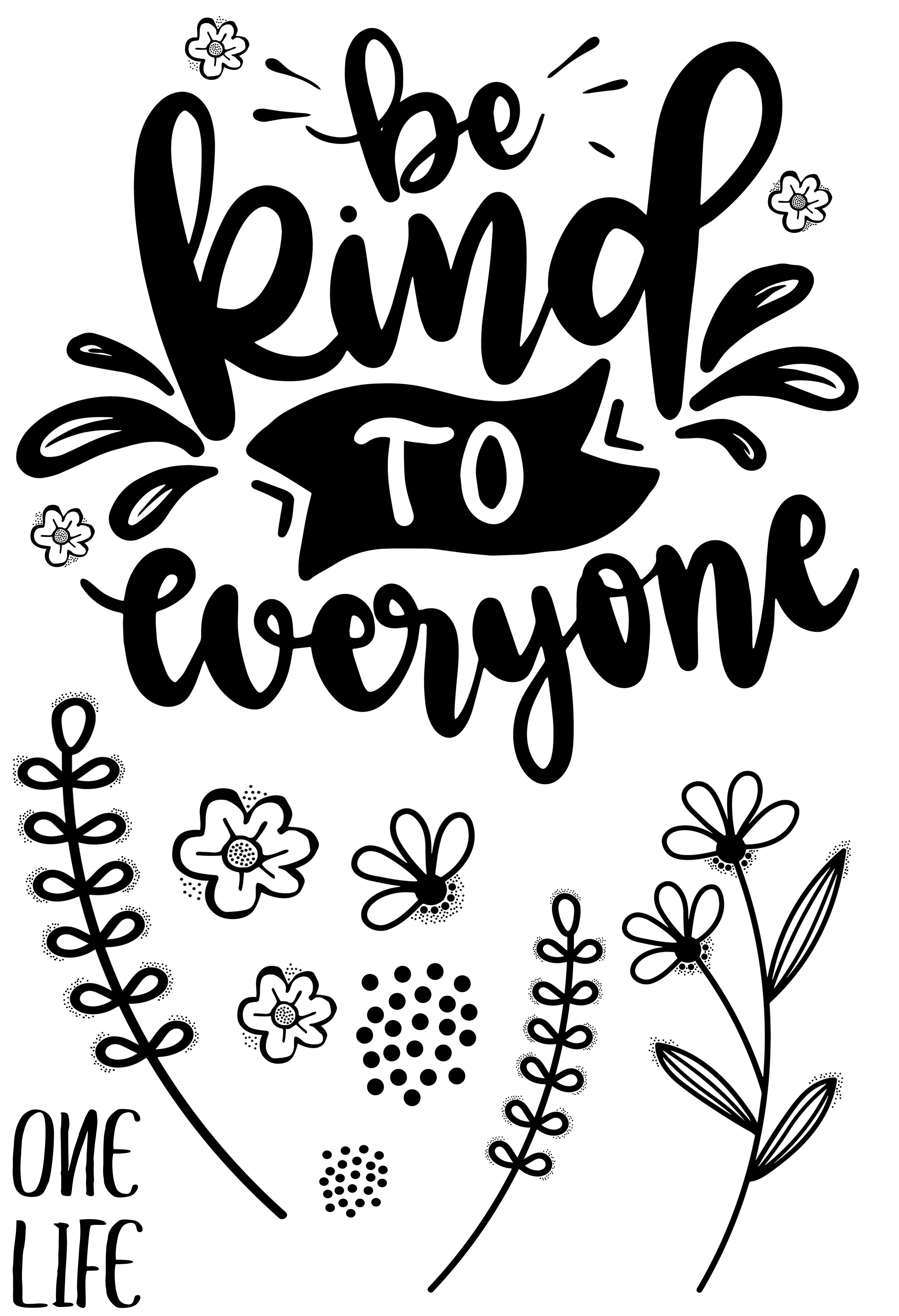 Creative Expressions Designer Boutique Be Kind 6 in x 4 in Stamp Set