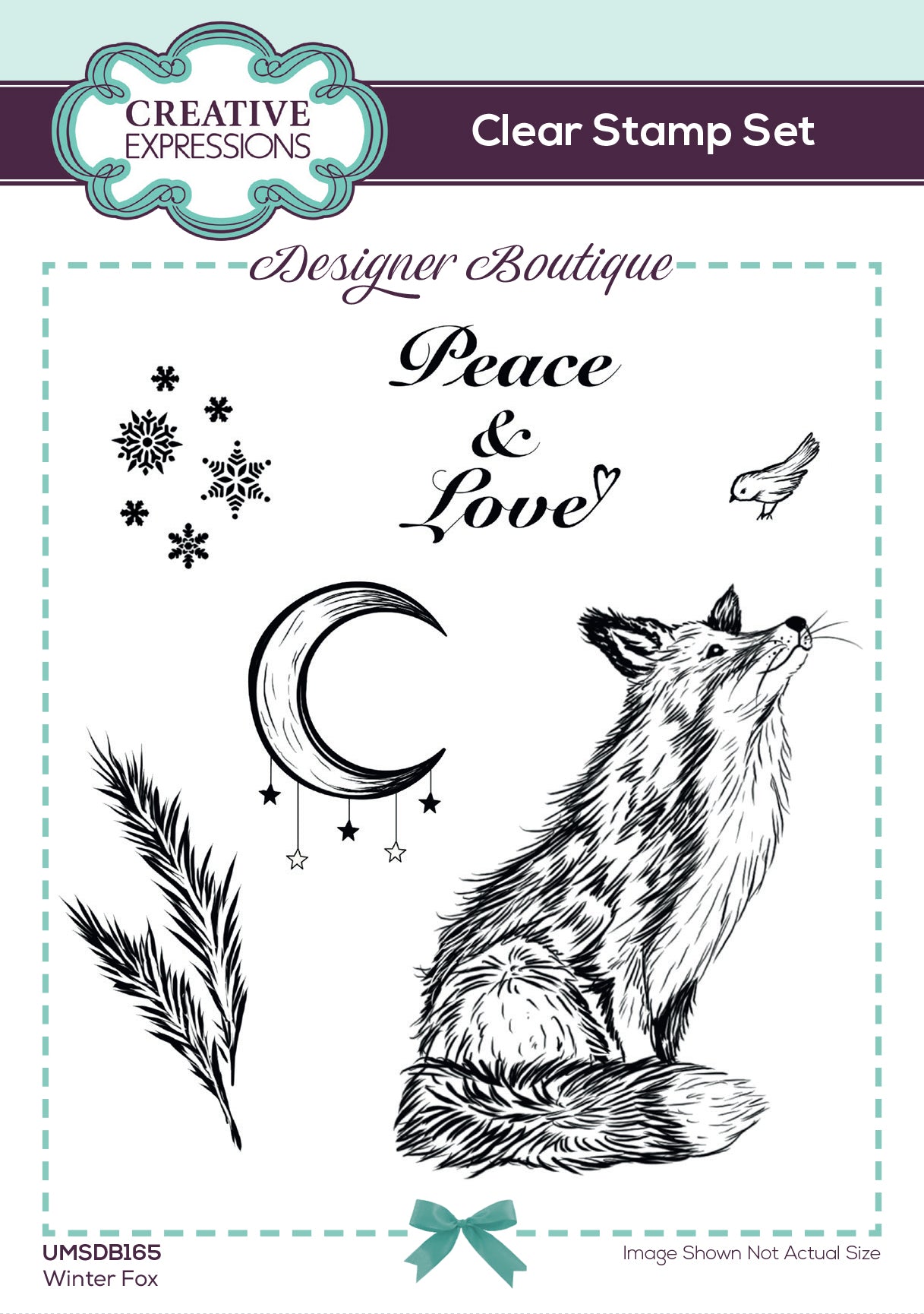 Creative Expressions Designer Boutique Winter Fox 4 in x 6 in Stamp Set