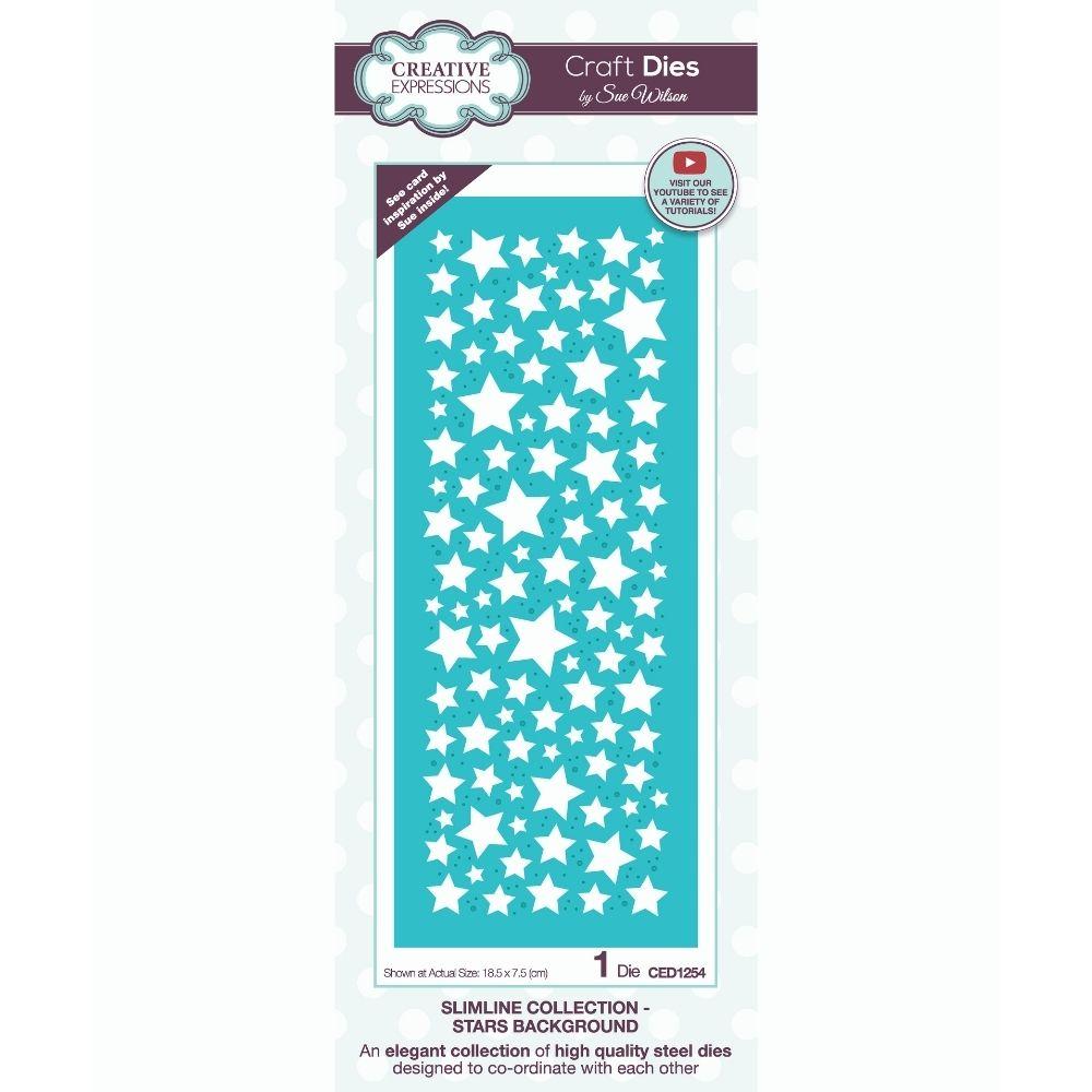 Sue Wilson Slimline Stars Background Craft Die