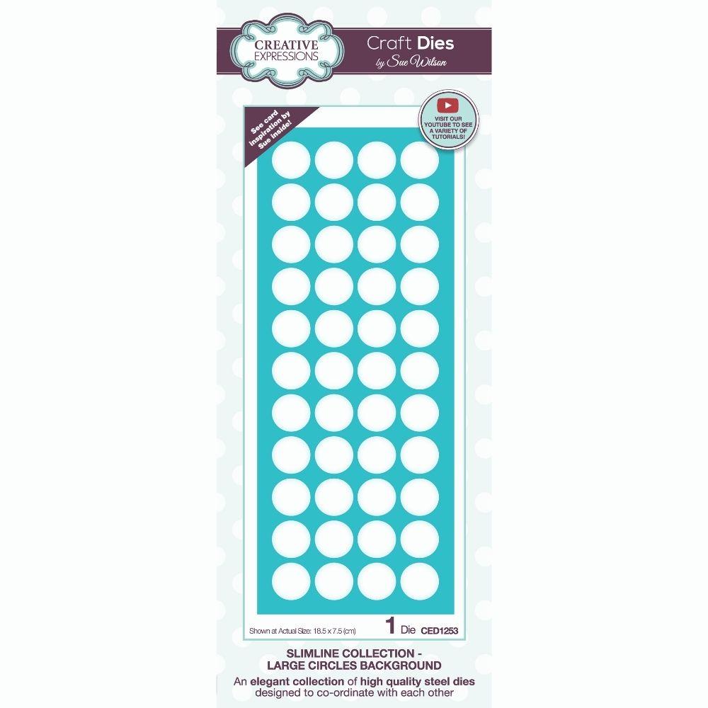 Sue Wilson Slimline Large Circles Background Craft Die