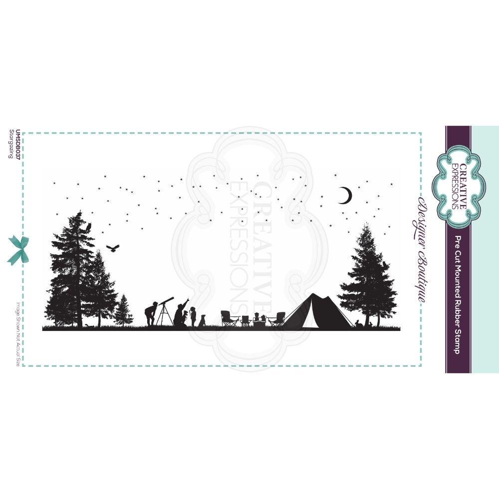 Designer Boutique Collection Stargazing DL Pre Cut Rubber Stamp