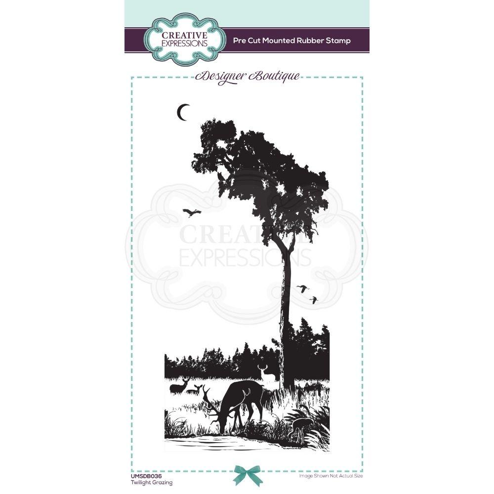 Designer Boutique Collection Twilight Grazing DL Pre Cut Rubber Stamp