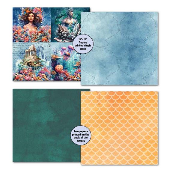 3Quarter Designs Poseidon's Kingdom 12x12 Scrapbook Collection