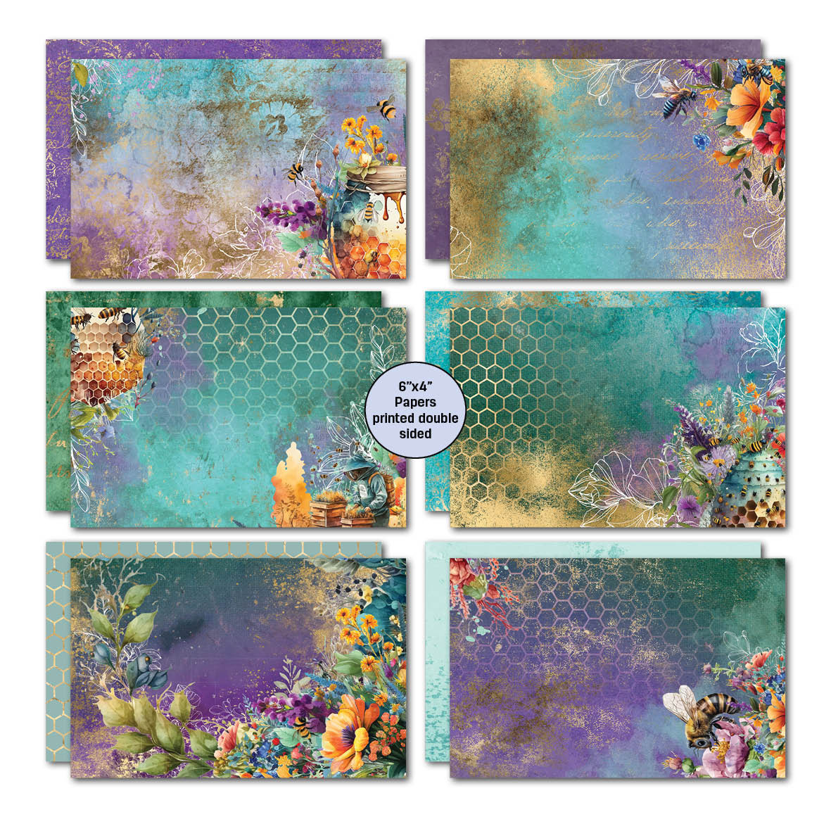 3Quarter Designs Bee Happy 6x4 Card Pack