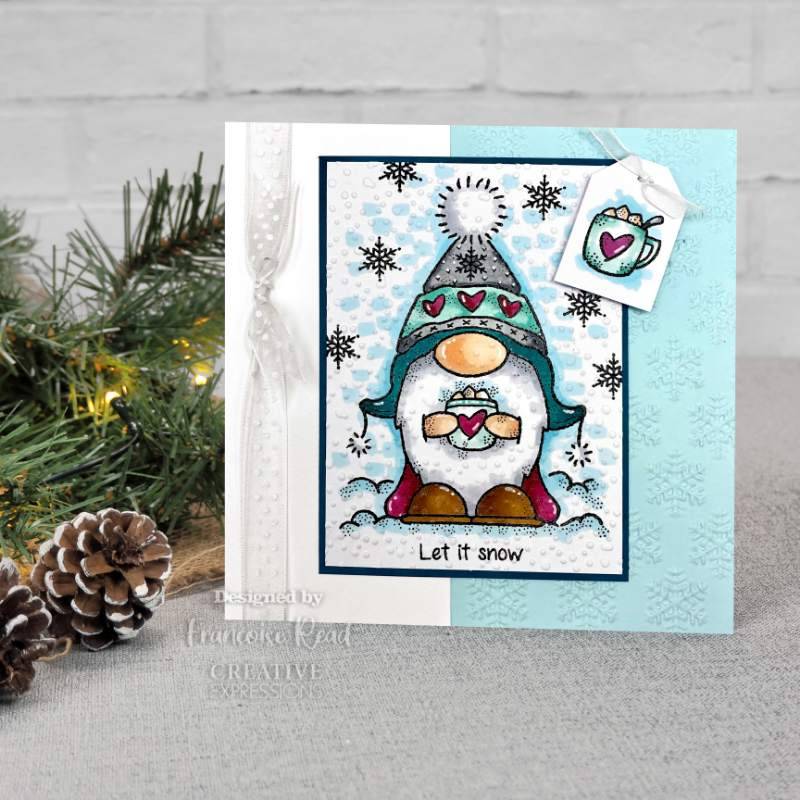 Woodware Clear Singles Winter Gnome 4 in x 6 in Stamp