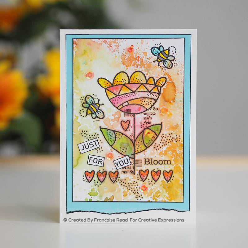 Woodware Clear Singles Blooming 4 in x 6 in Stamp