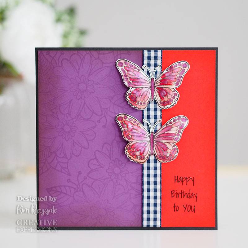 Woodware Clear Singles Mini Wings - Marsh Fritillary 2.6 in x 1.7 in Stamp