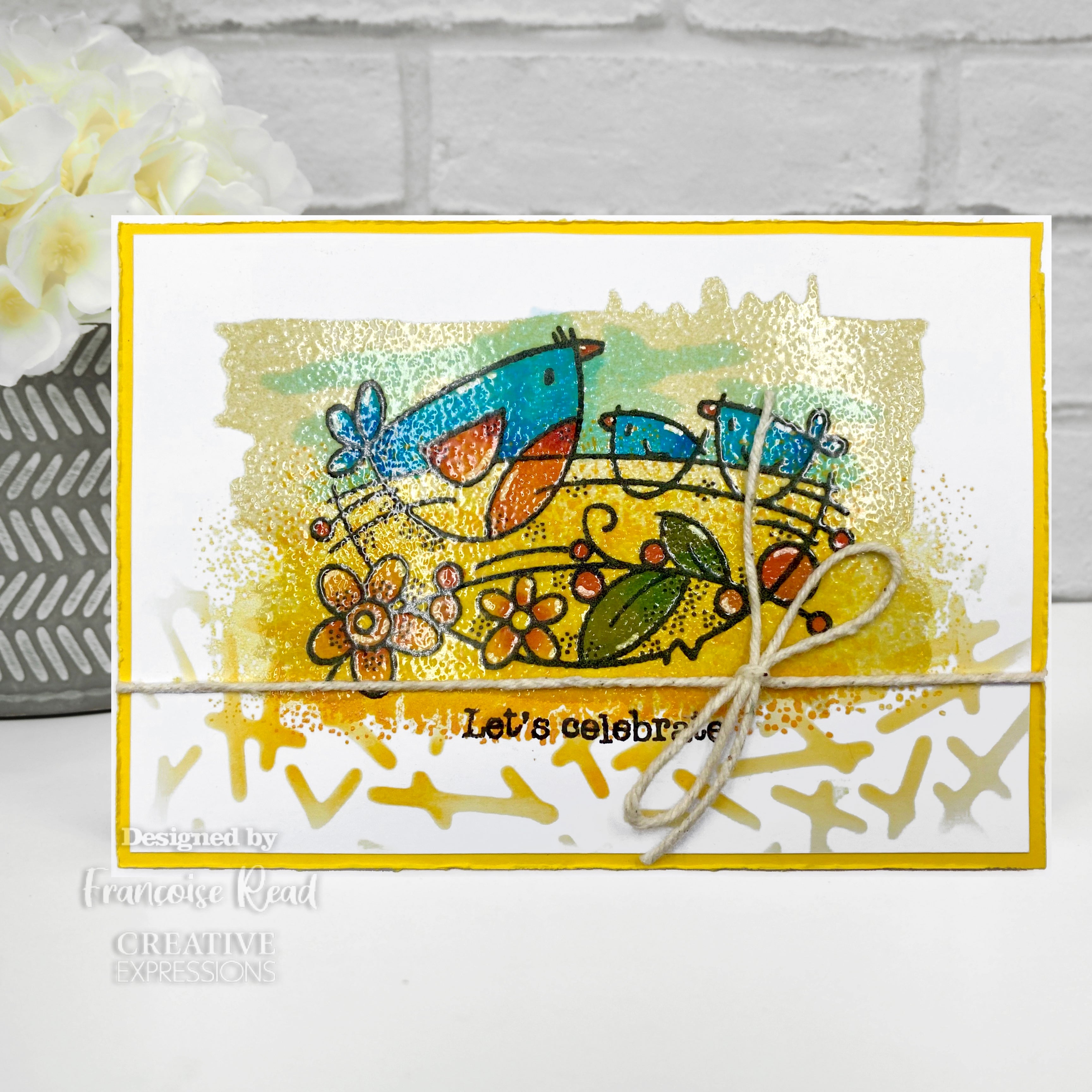 Woodware Dashed 6 in x 6 in Stencil