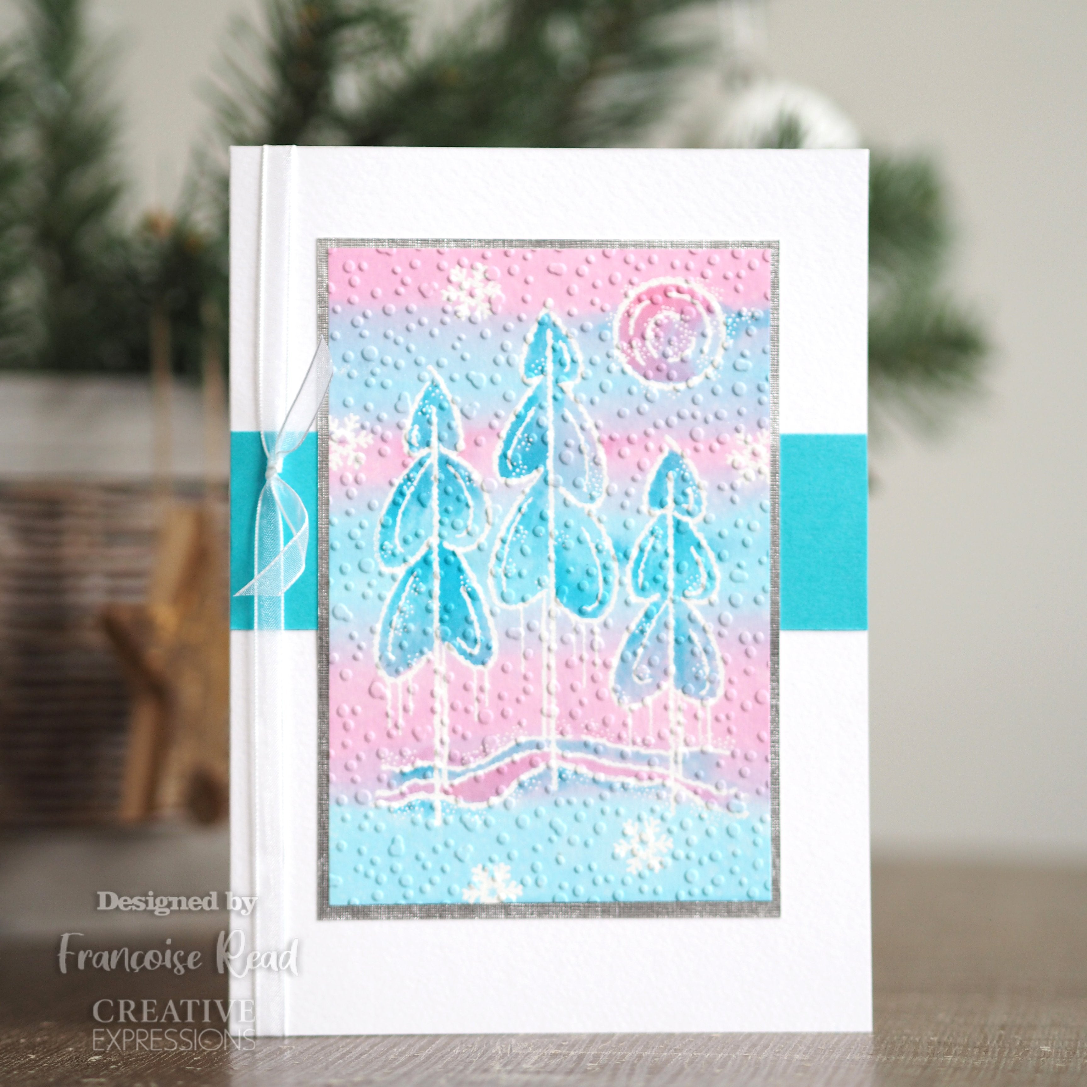 Woodware Clear Singles Winter Trees 4 in x 6 in Stamp