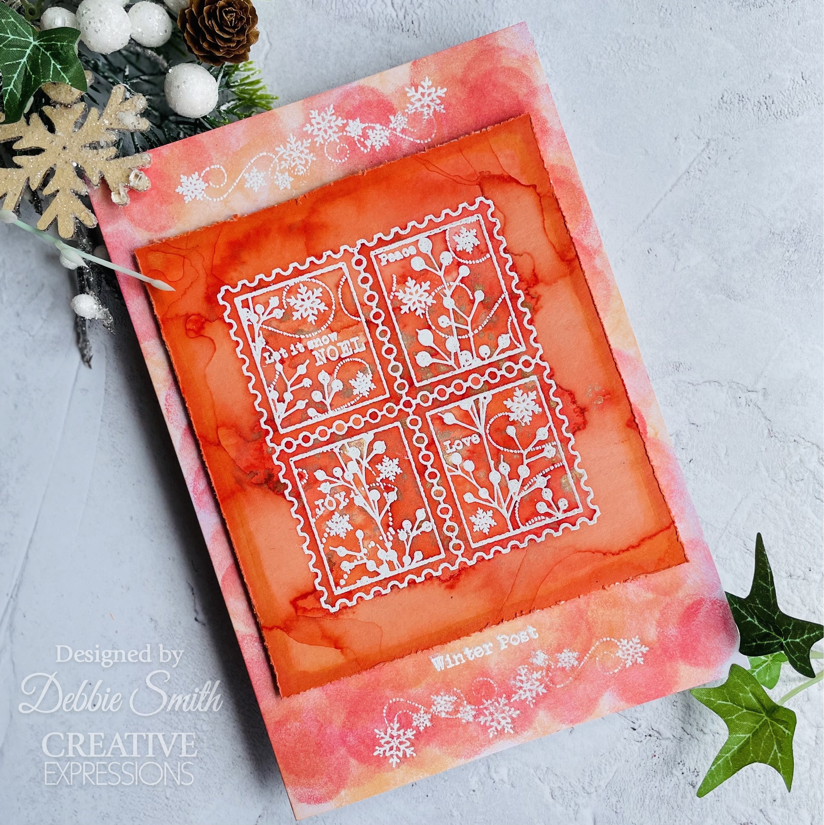 Woodware Clear Singles Winter Postage 4 in x 6 in Stamp Set