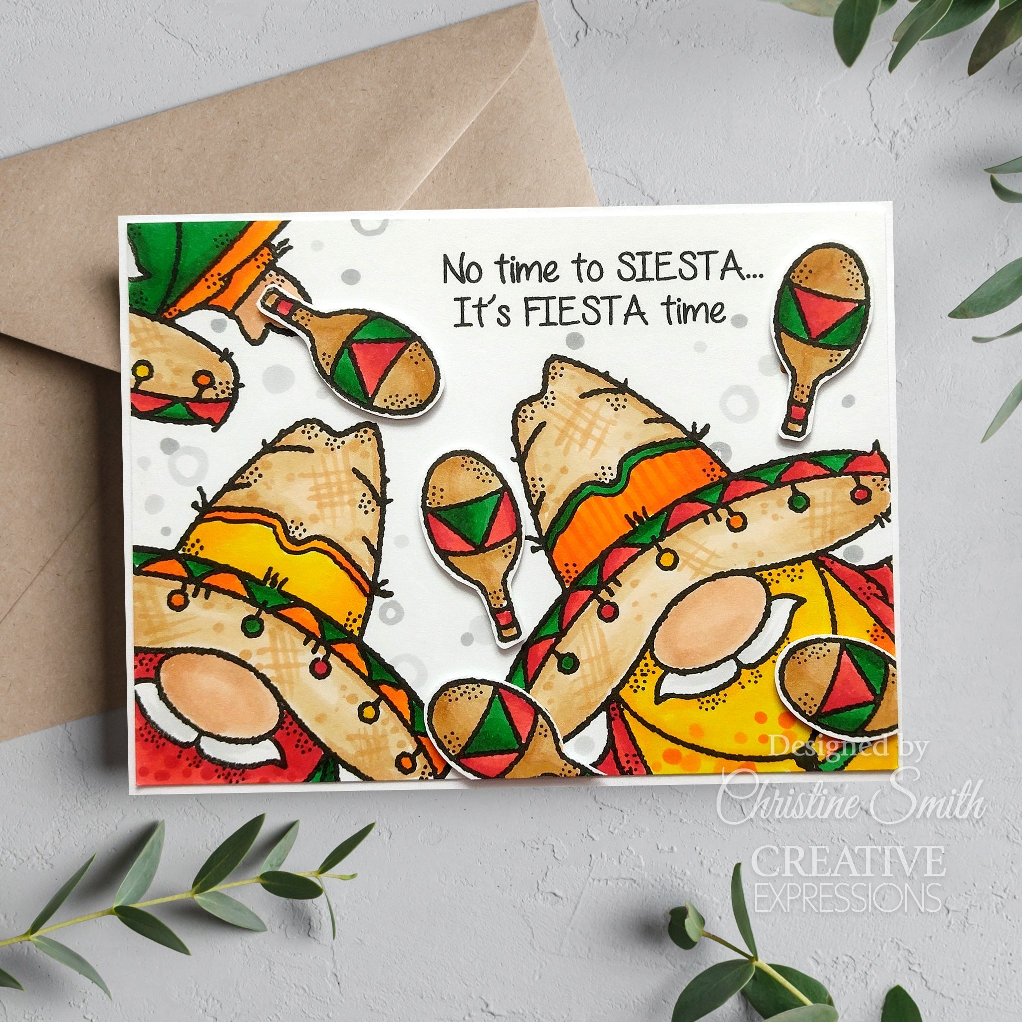 Woodware Clear Singles Fiesta Time 4 in x 6 in Stamp Set