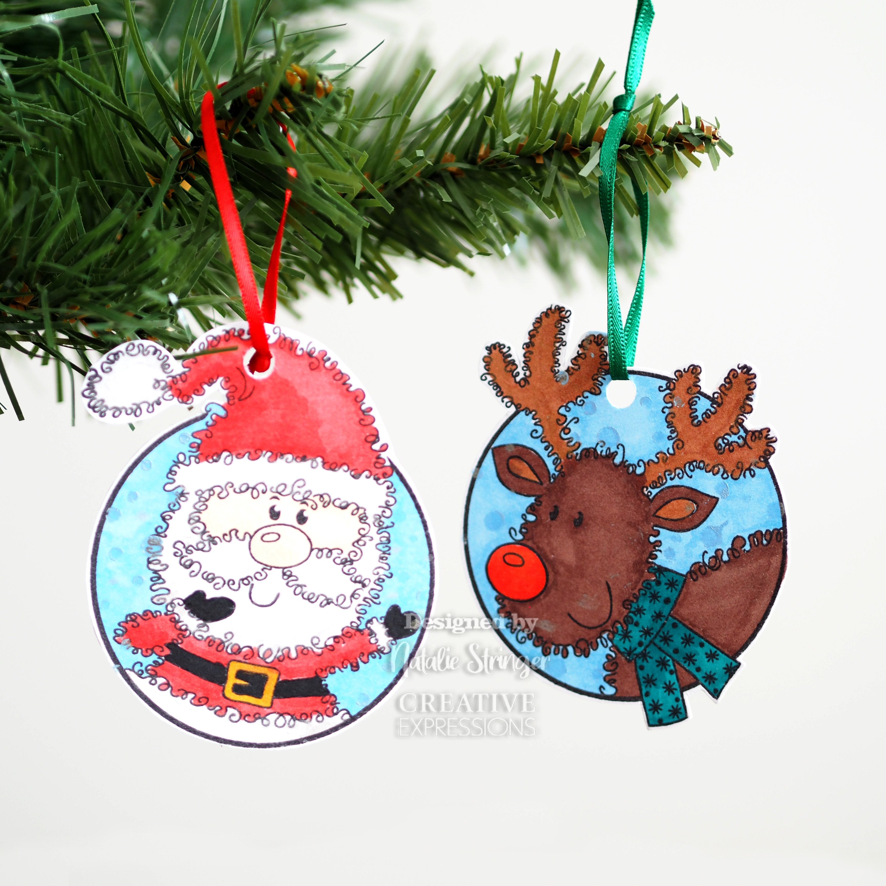 Woodware Clear Singles Festive Fuzzies - Mini Reindeer 3.8 in x 2.6 in Stamp