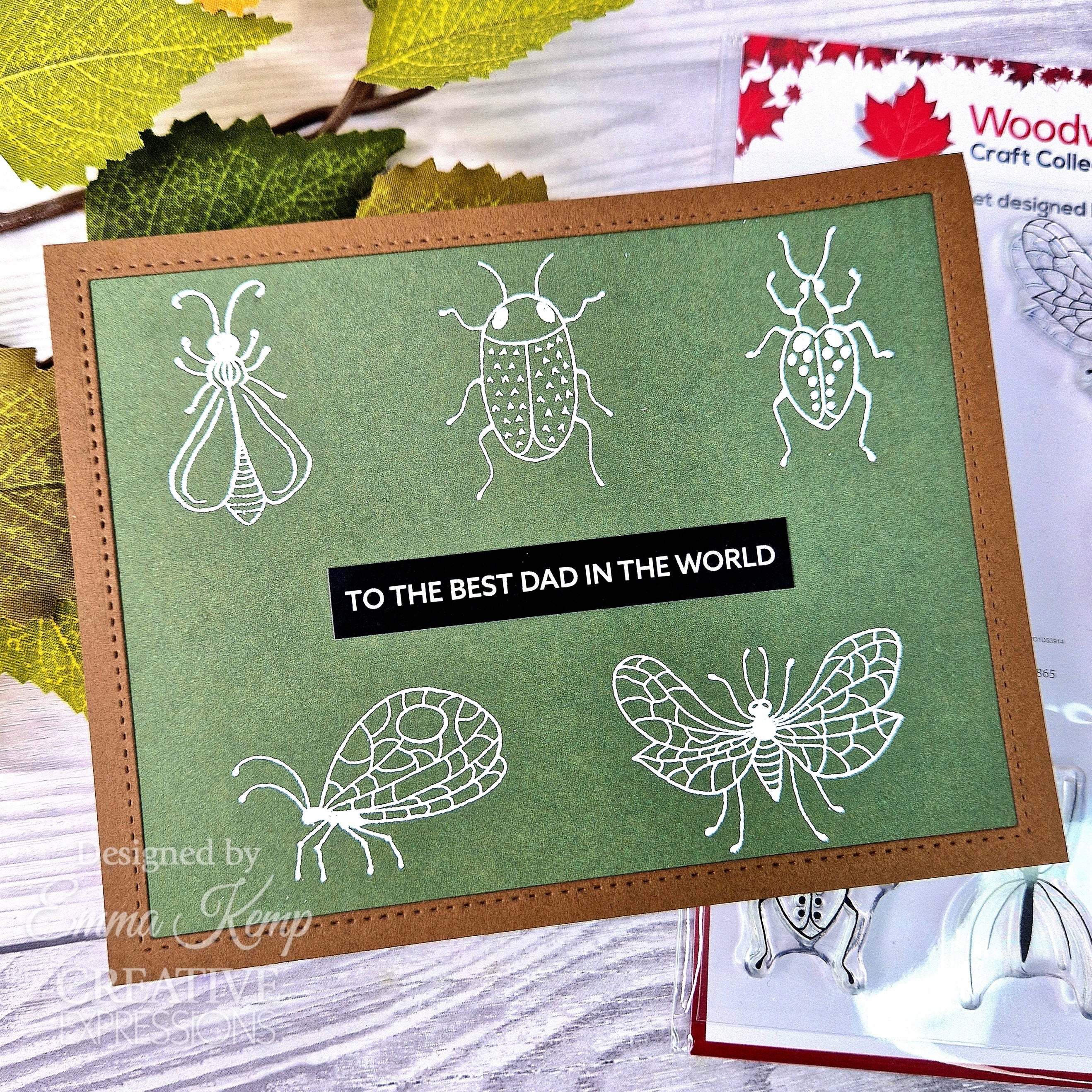 Woodware Clear Singles Bug Doodles 4 in x 6 in Stamp Set