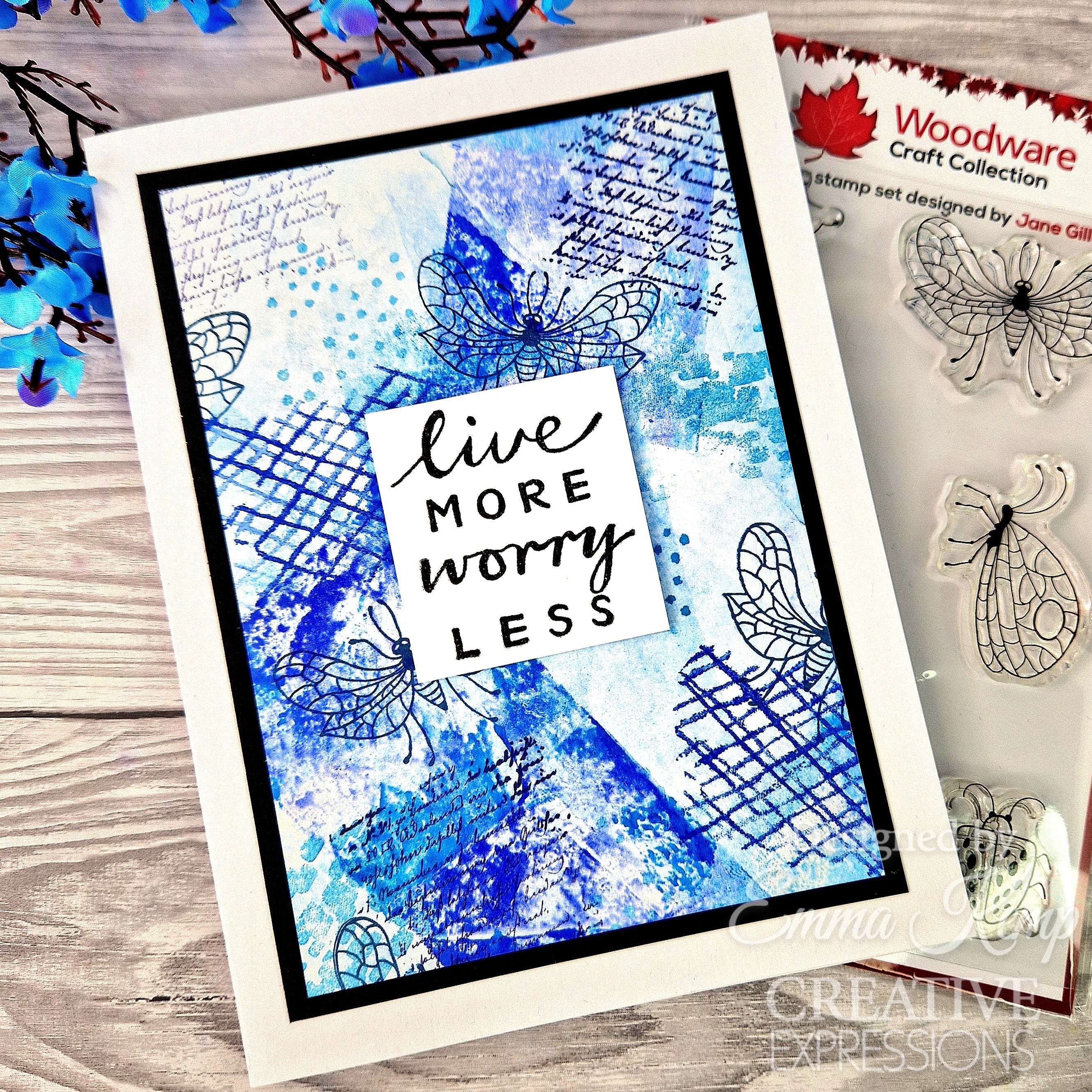 Woodware Clear Singles Bug Doodles 4 in x 6 in Stamp Set