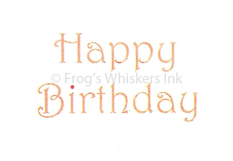 Frog's Whiskers Stamps - Happy Birthday