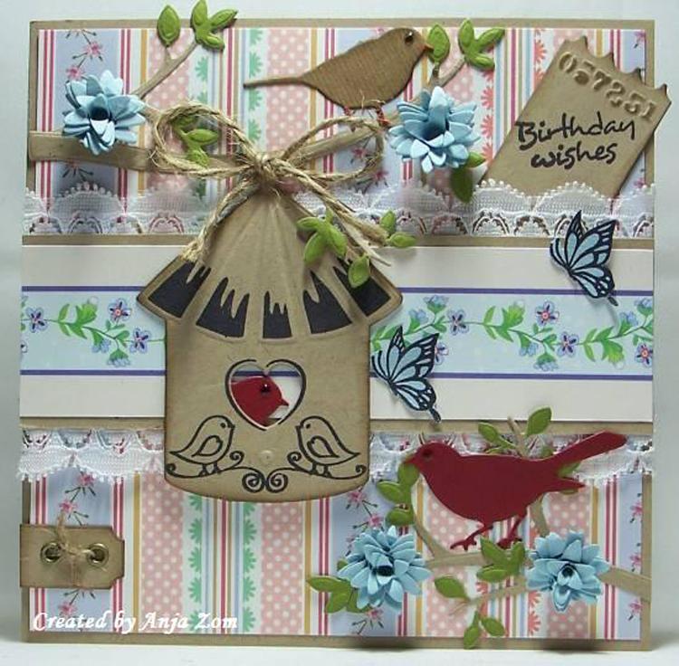 Collectable Dies/Stamp Set -  Birdhouse Birds