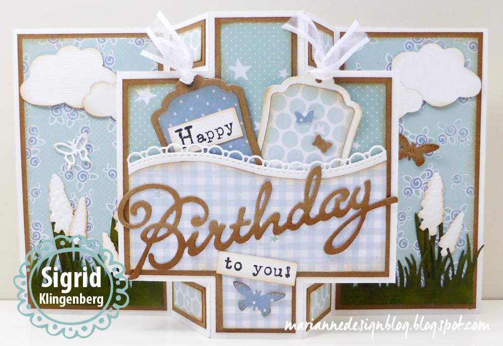 Marianne Design: Collectables Die & Stamp Set - Birthday