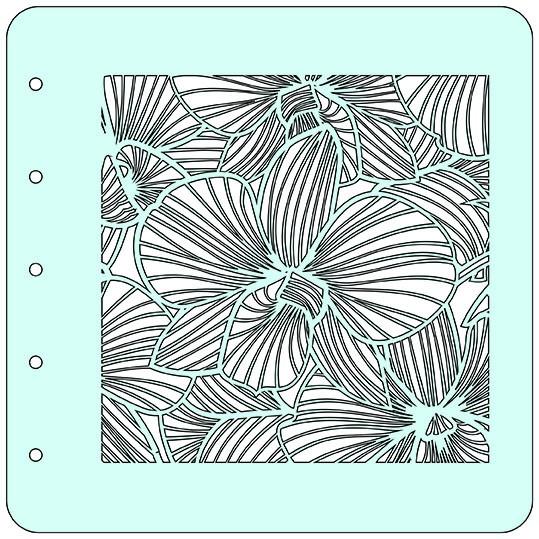 Nellie's Choice Stencil A6 For Magnetic Colour Set Flower-3